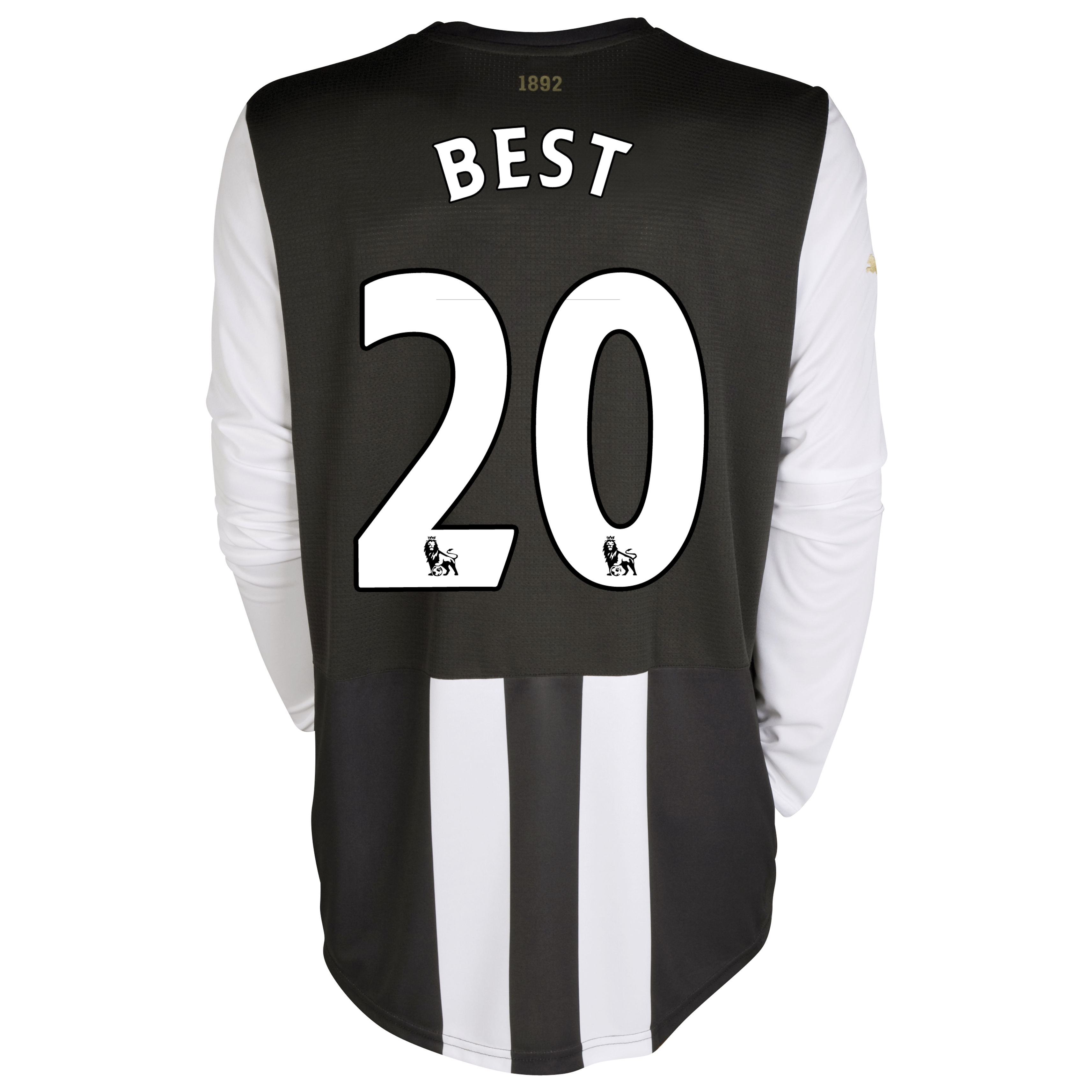 Newcastle United Home Shirt 2011~12 Long Sleeved with Best 20 printing