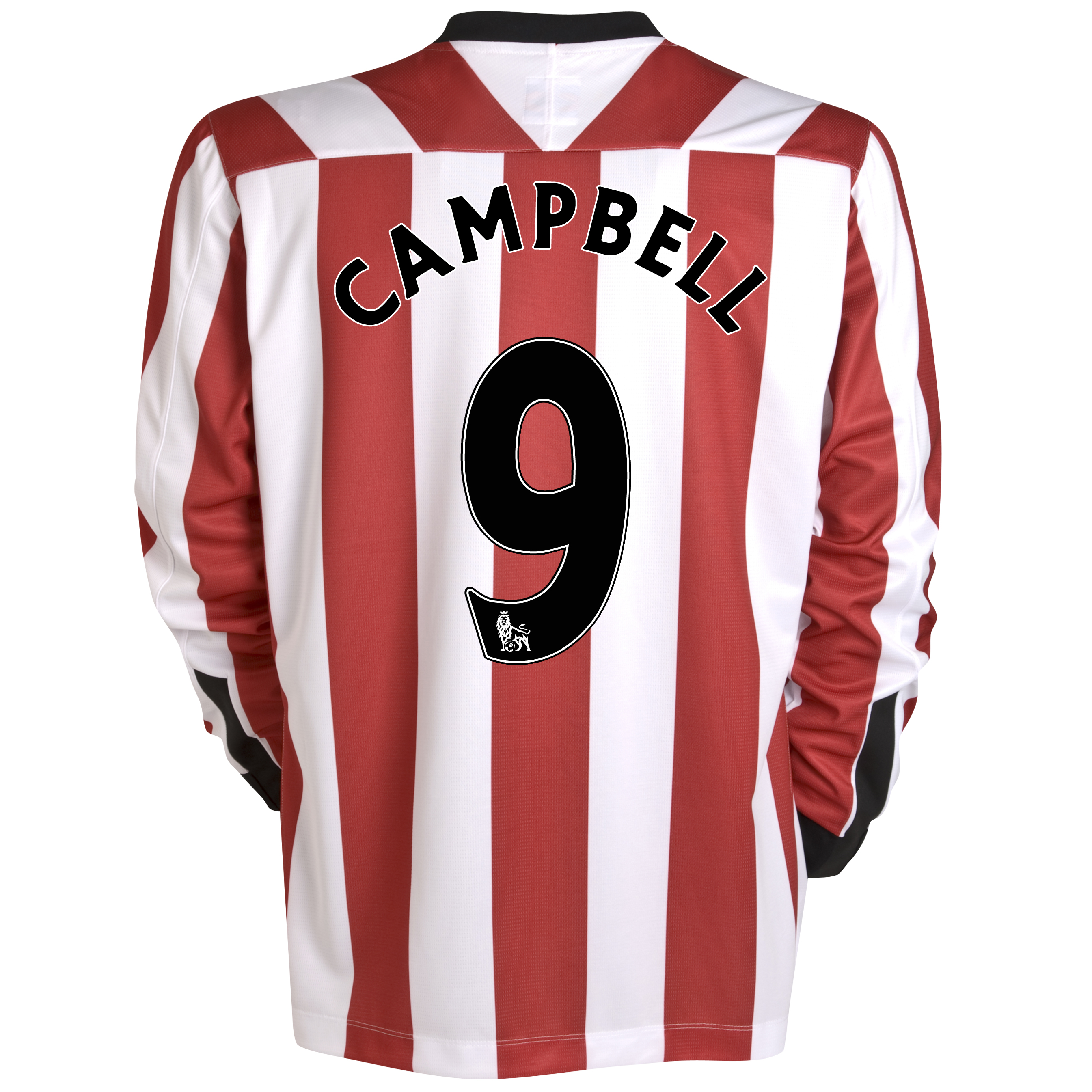 Sunderland Home Shirt 2011/12 - Long Sleeve with Campbell 9 printing