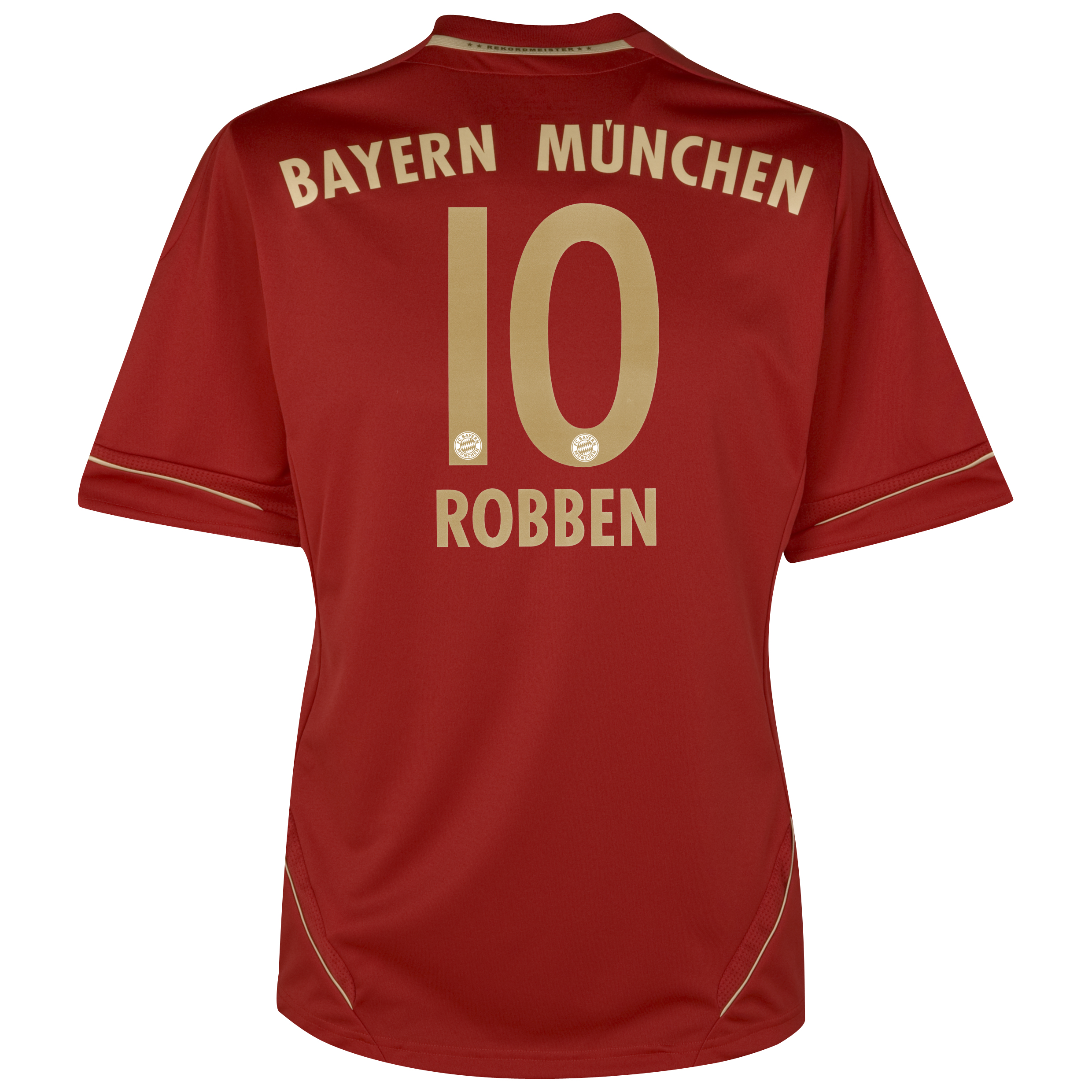 FC Bayern Munich Home Shirt 2011/13 with Robben 10 printing.
 