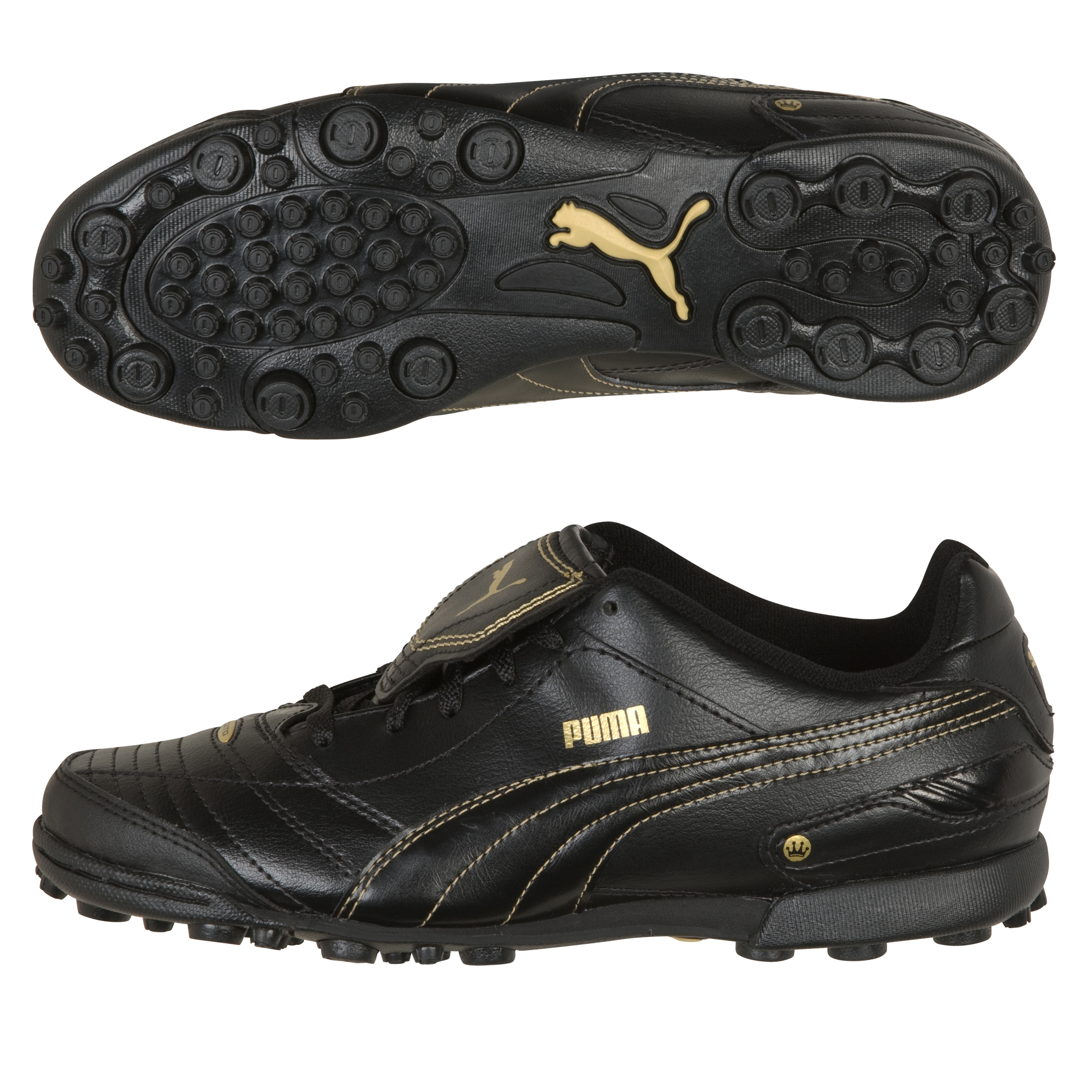 Puma Esito Finale Astro Turf Trainers - Black/Team Gold - Kids