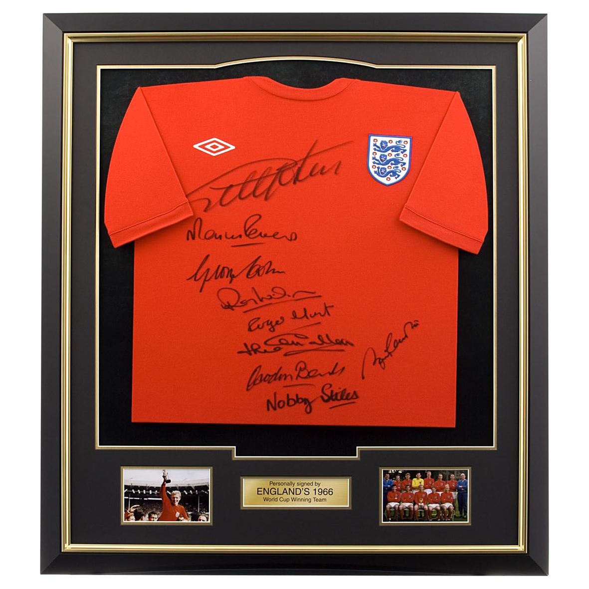 England 66 Team Shirt Signed By 9 Players - Framed England 66 Team Shirt Signed By 9 Players - Framed Small Image