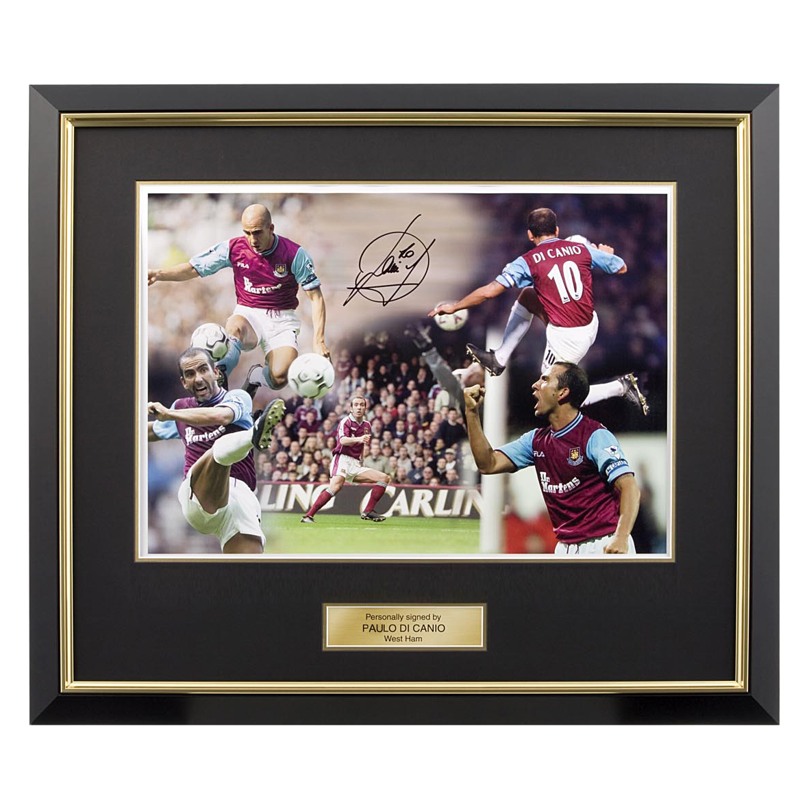 Signed Di Canio West Ham Montage Photo - Framed