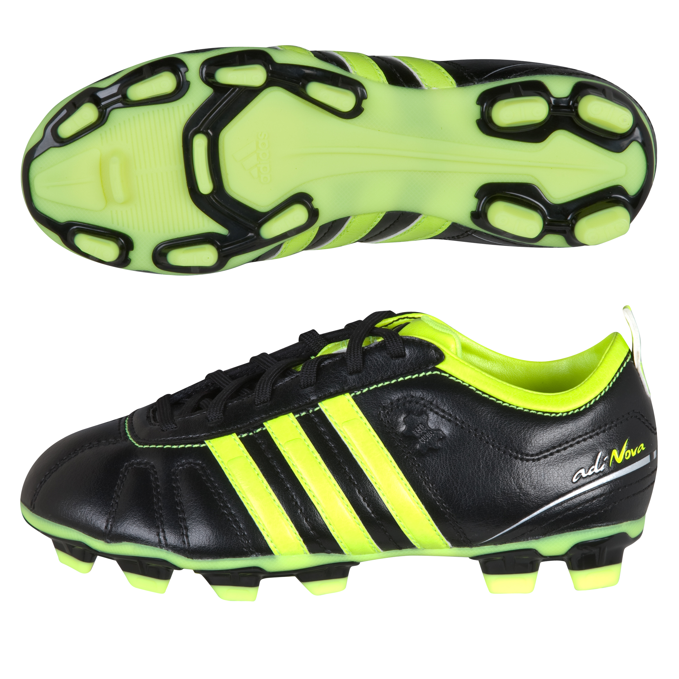 adidas adiNova IV TRX Firm Ground Football Boots - Black/Electricity/Silver Met - Kids.