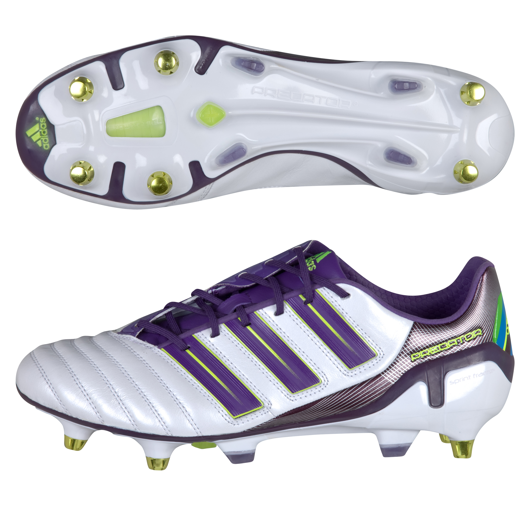 adidas adipower Predator X TRX Soft Ground Football Boots - Predator Run Wht / Sharp Purple.