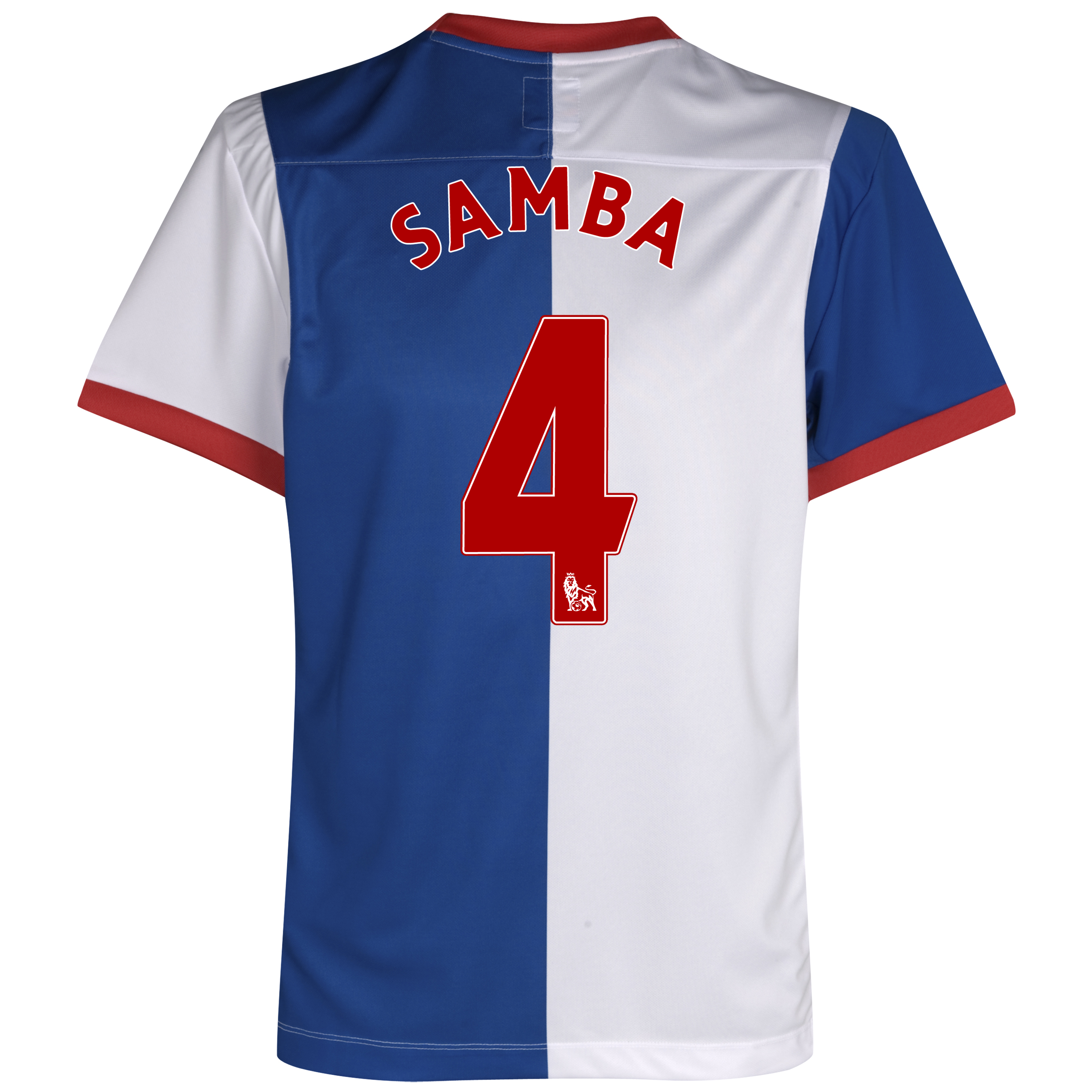 <br>Blackburn Rovers Home Shirt 2011/12 with Samba 4 printing