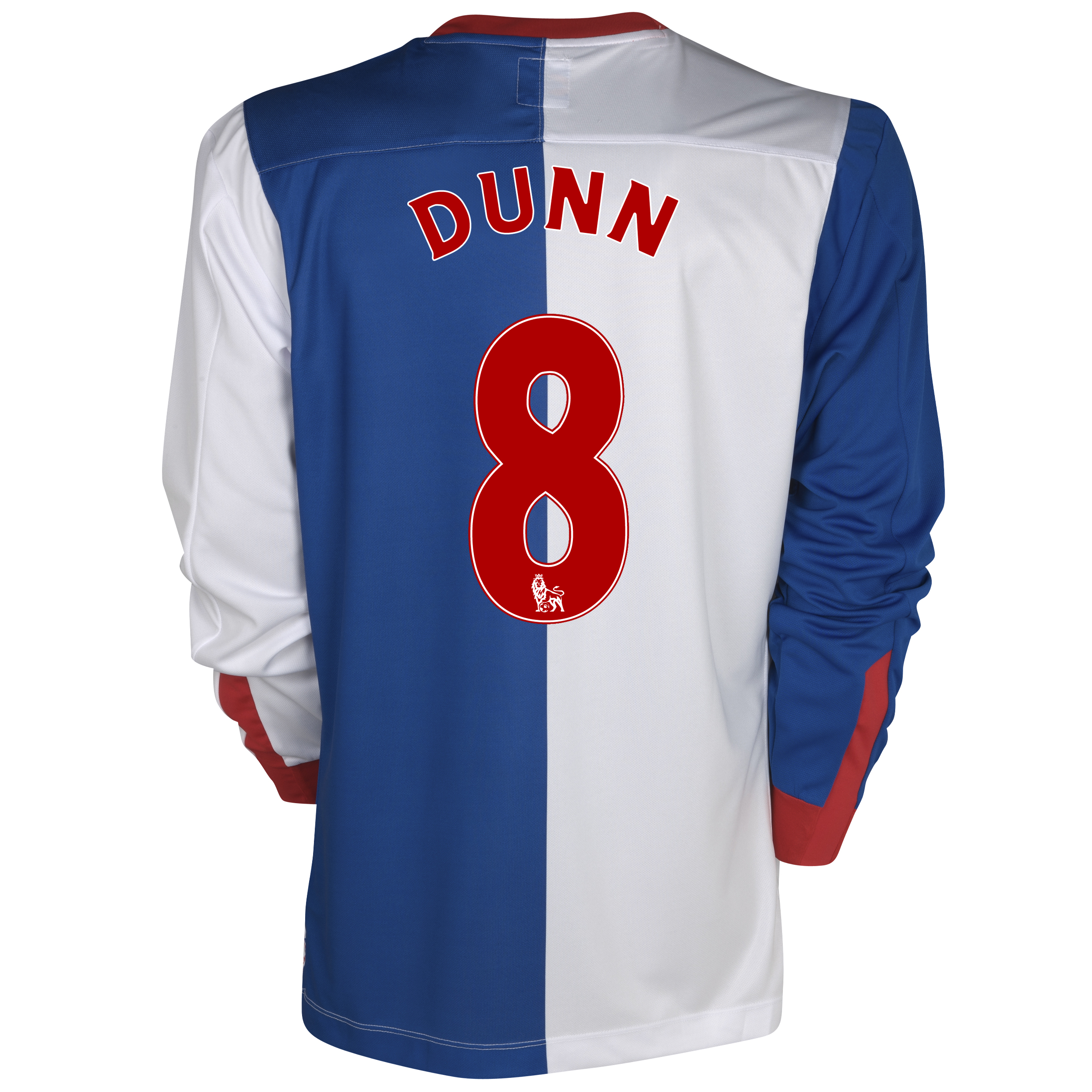 Blackburn Rovers Home Shirt 2011~12 Long Sleeve with Dunn 8 printing