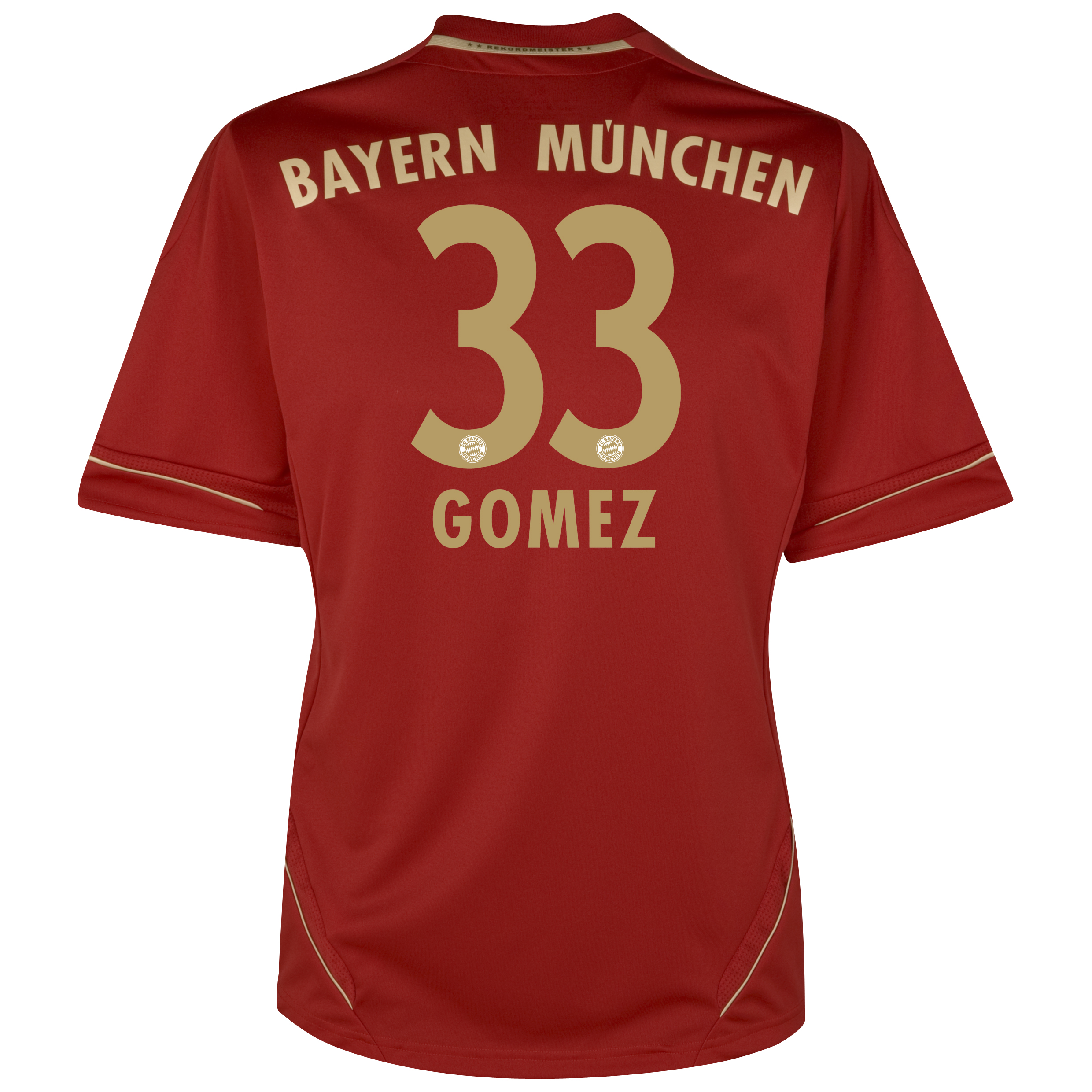 FC Bayern Munich Home Shirt 2011/13 with Gomez 33 printing.
 