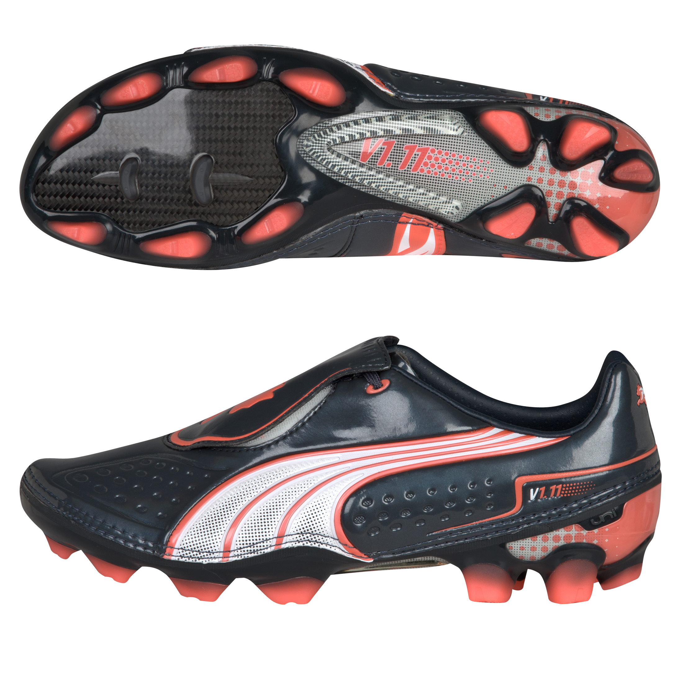 v1.11 i FG Team Charcoal/White/Fluo Peach