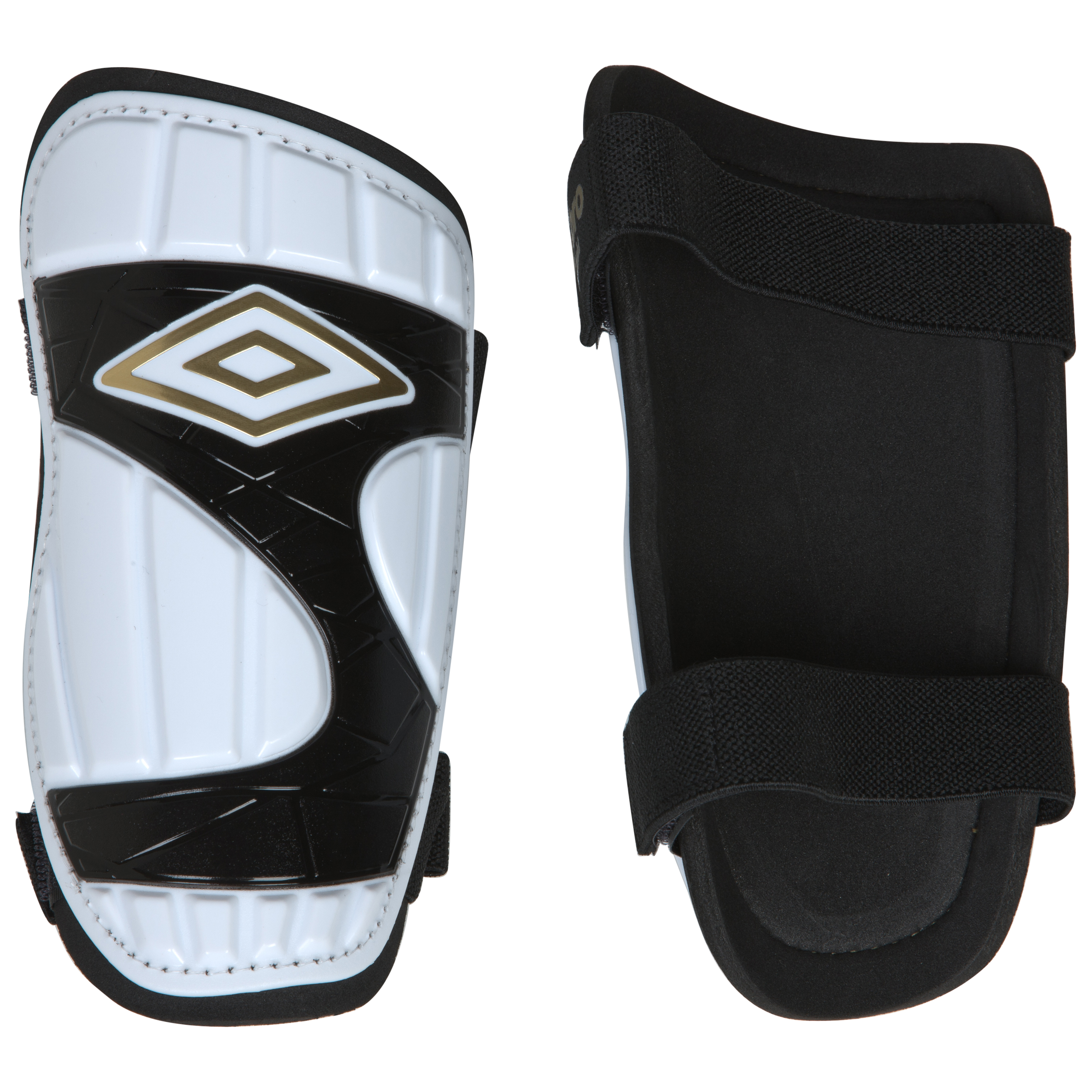 Umbro Neo Slip Shin Pads - White/Black/Gold