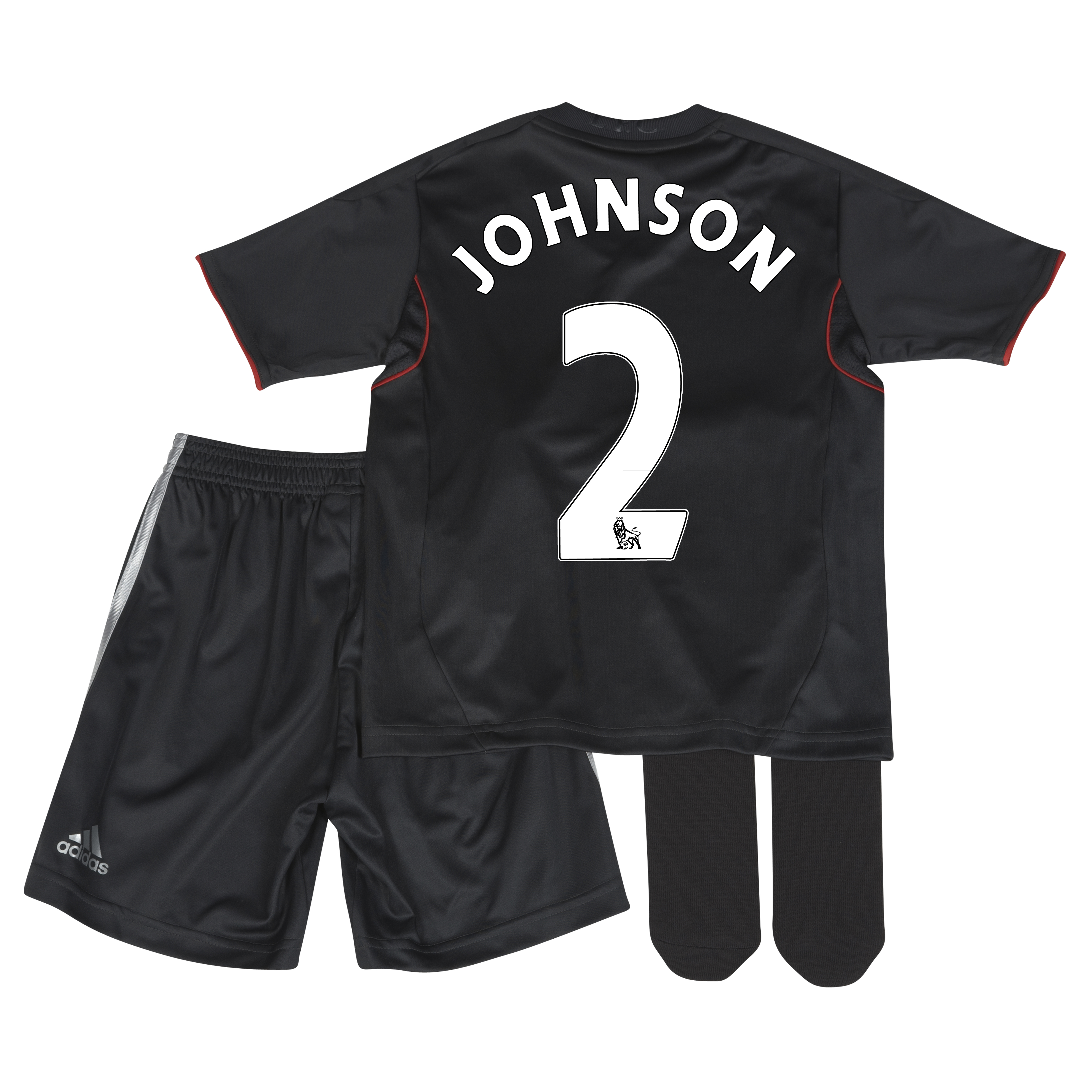 Liverpool Away Mini Kit 2011/12 - Infants with Johnson 2 printing