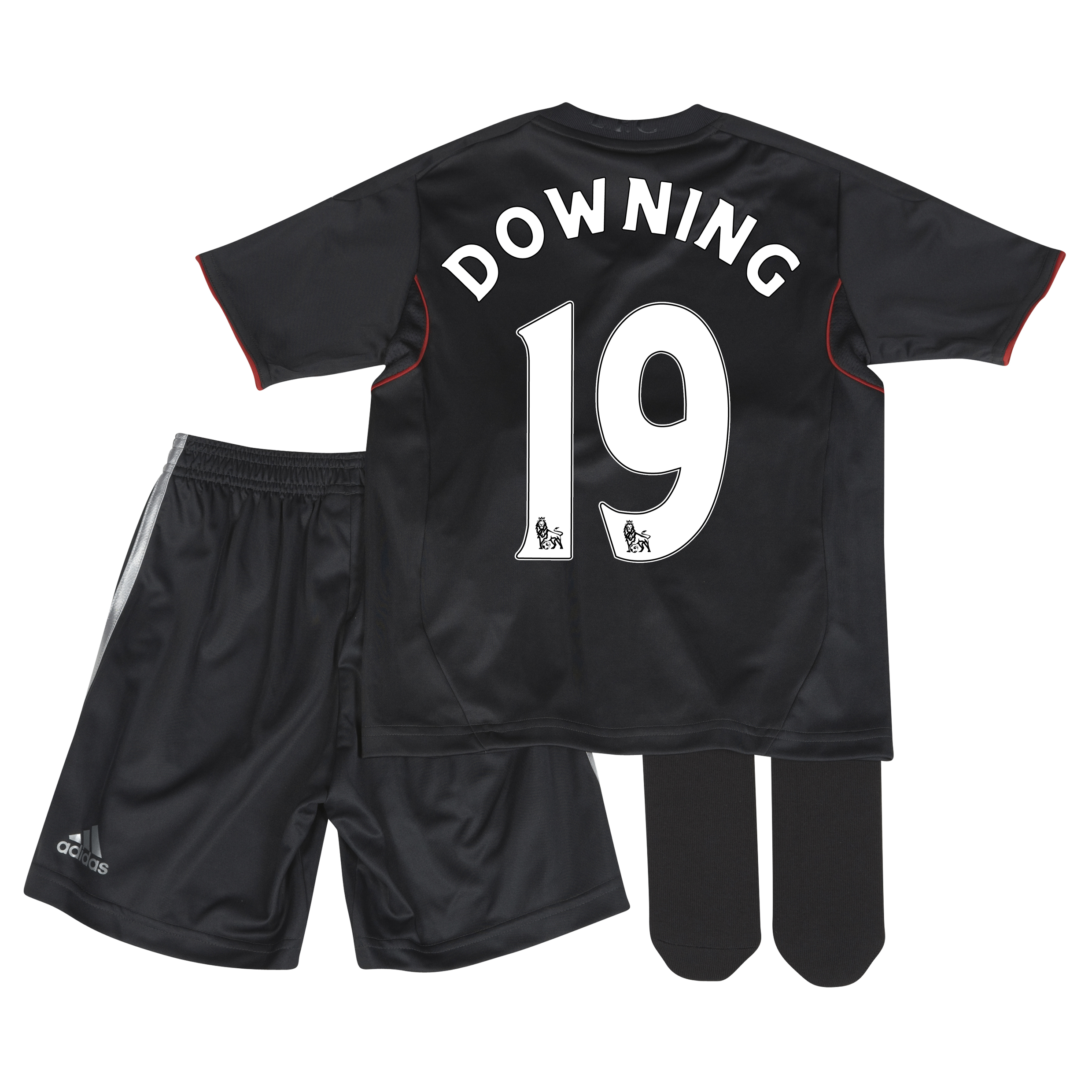 Liverpool Away Mini Kit 2011/12 - Infants with Downing 19 printing