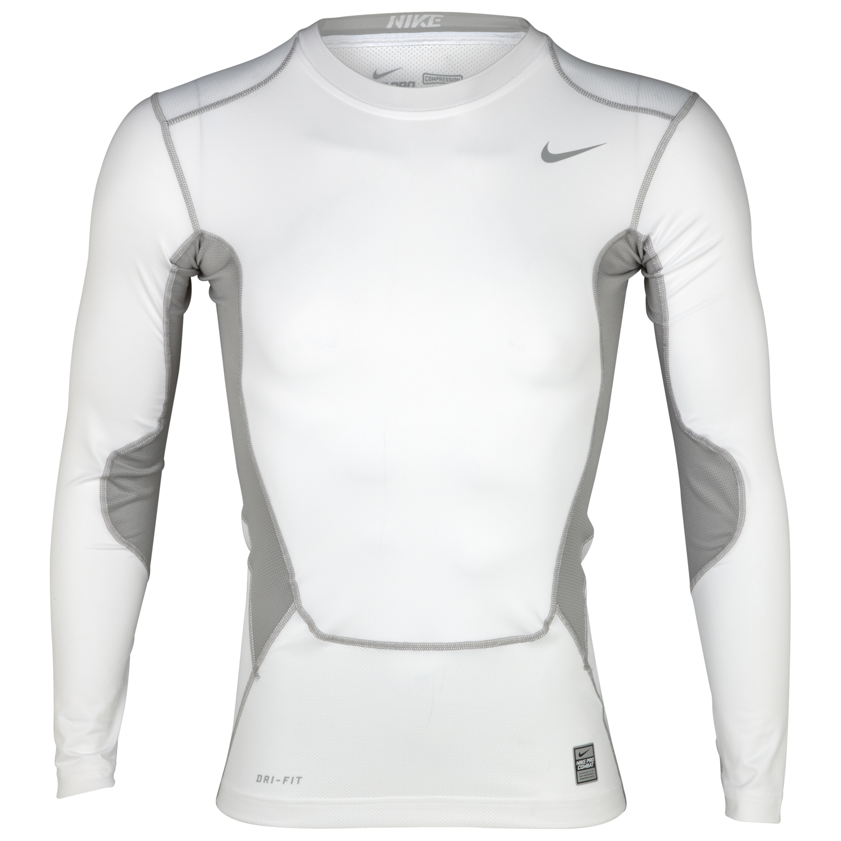 Nike Hypercool Comp Baselayer Top - Long Sleeve - White/matte Silver