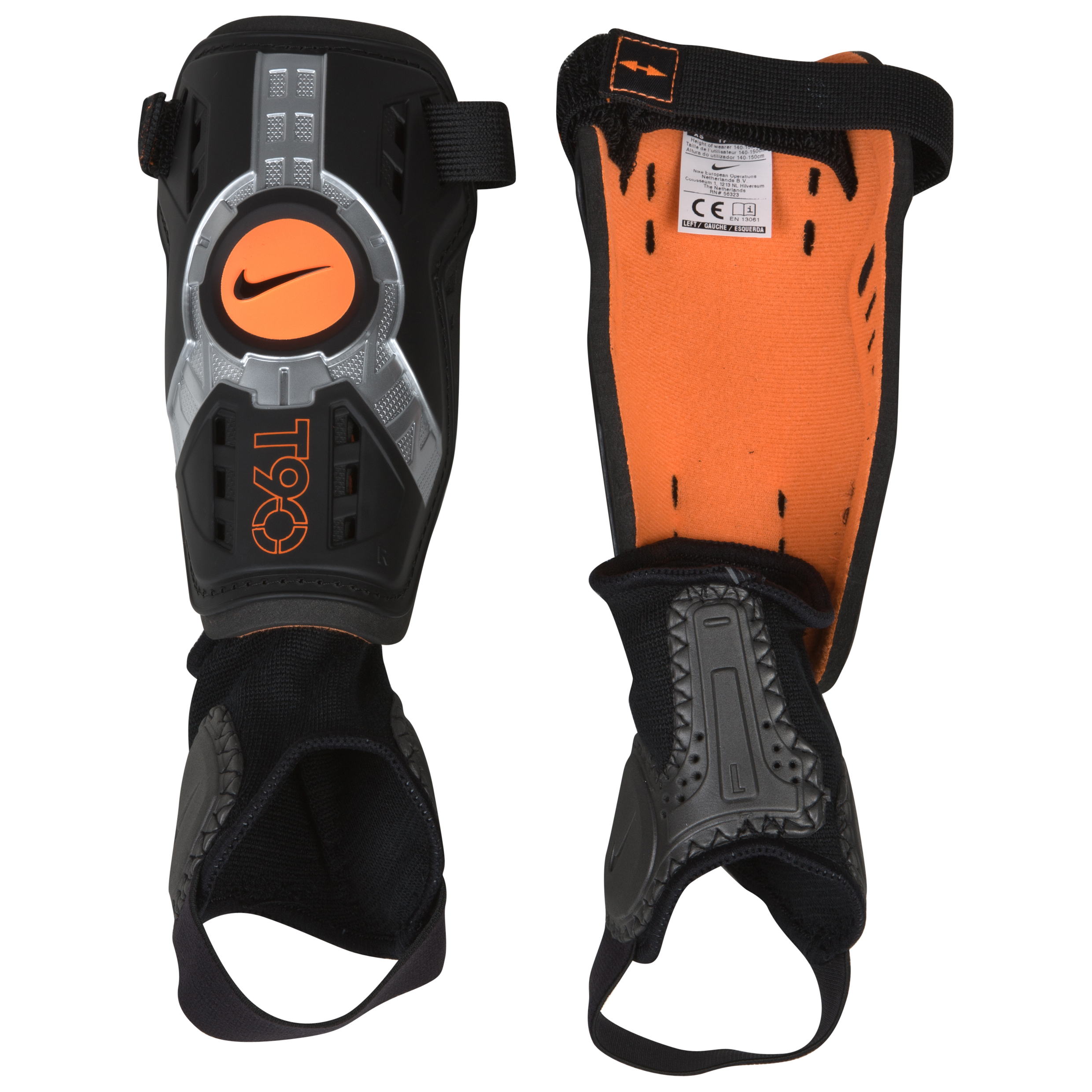 Nike T90 Protegga Shield III Shinpads - Black/Orange.
