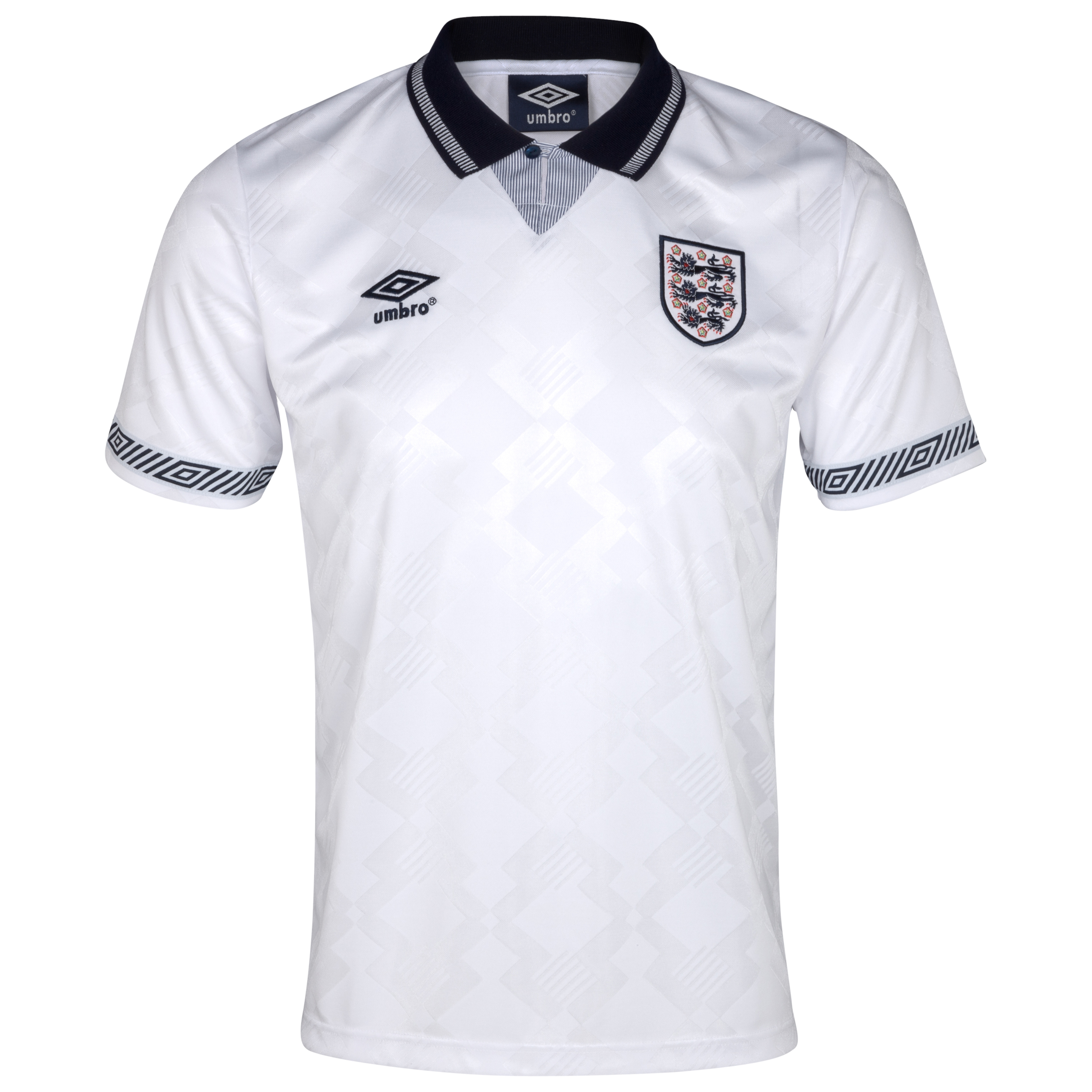 England 1990 Italia Jersey No. 19 - White/Dark Navy