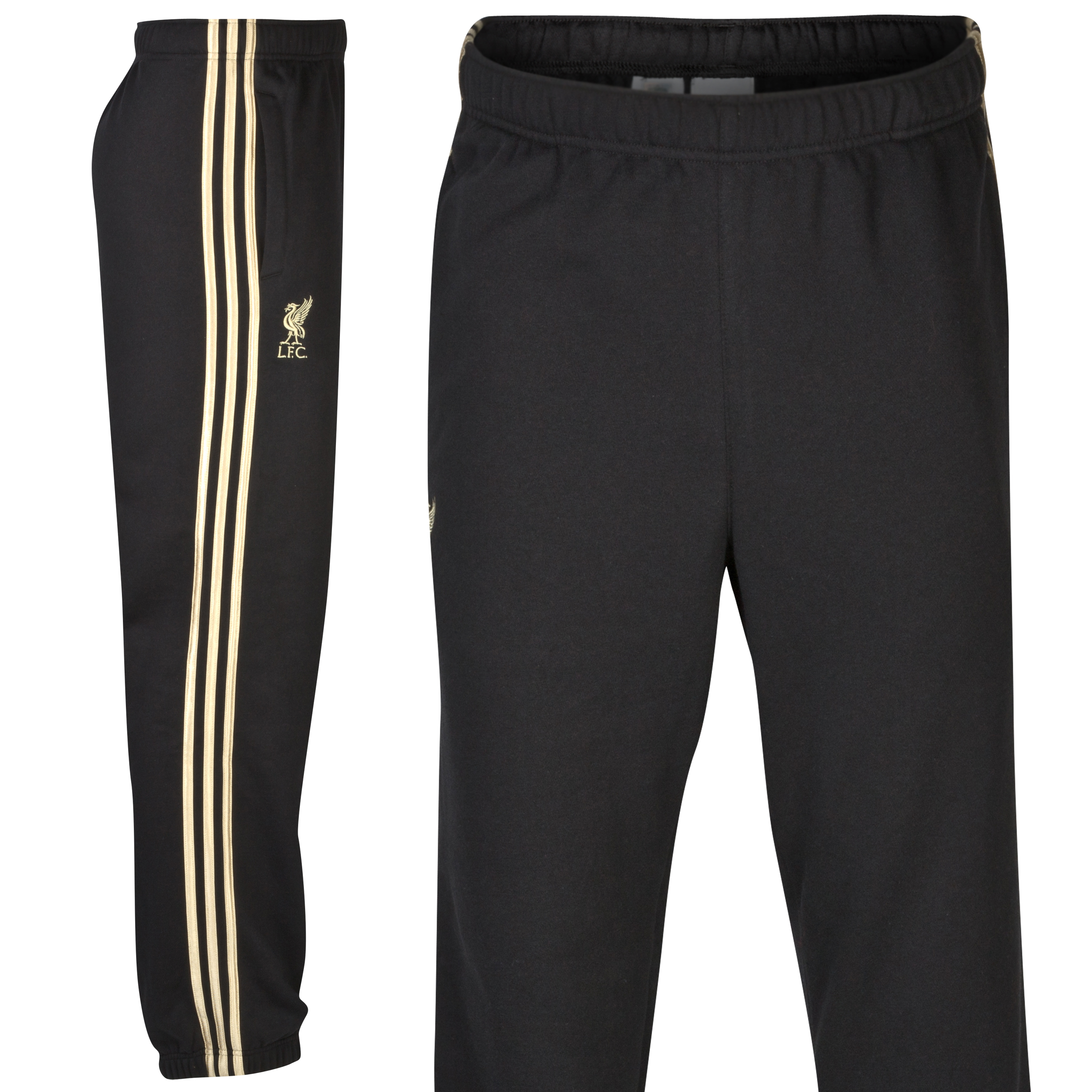 Liverpool Core Track Pant - Black/Light Football Gold.