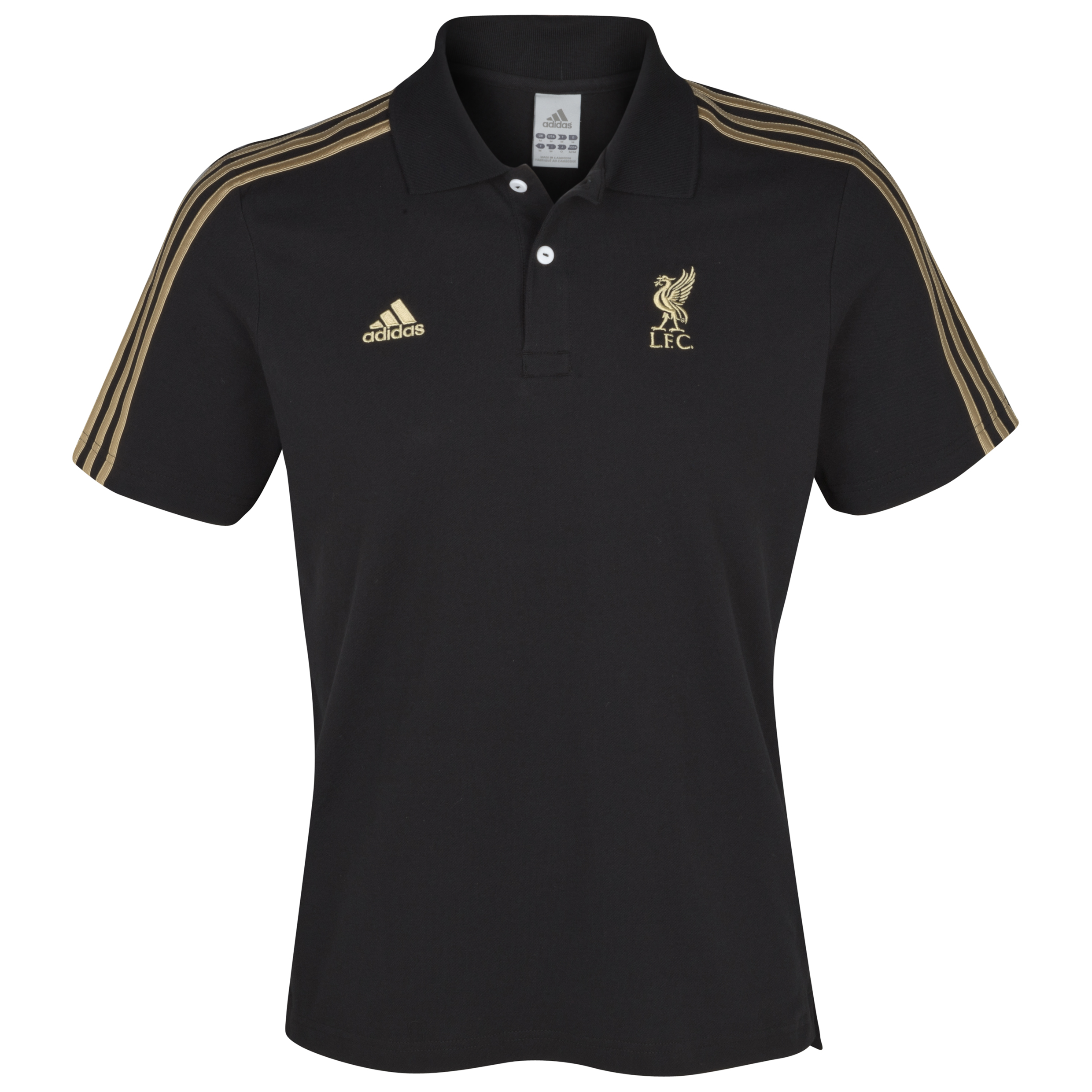 Liverpool Core Polo - Black-Light Football Gold