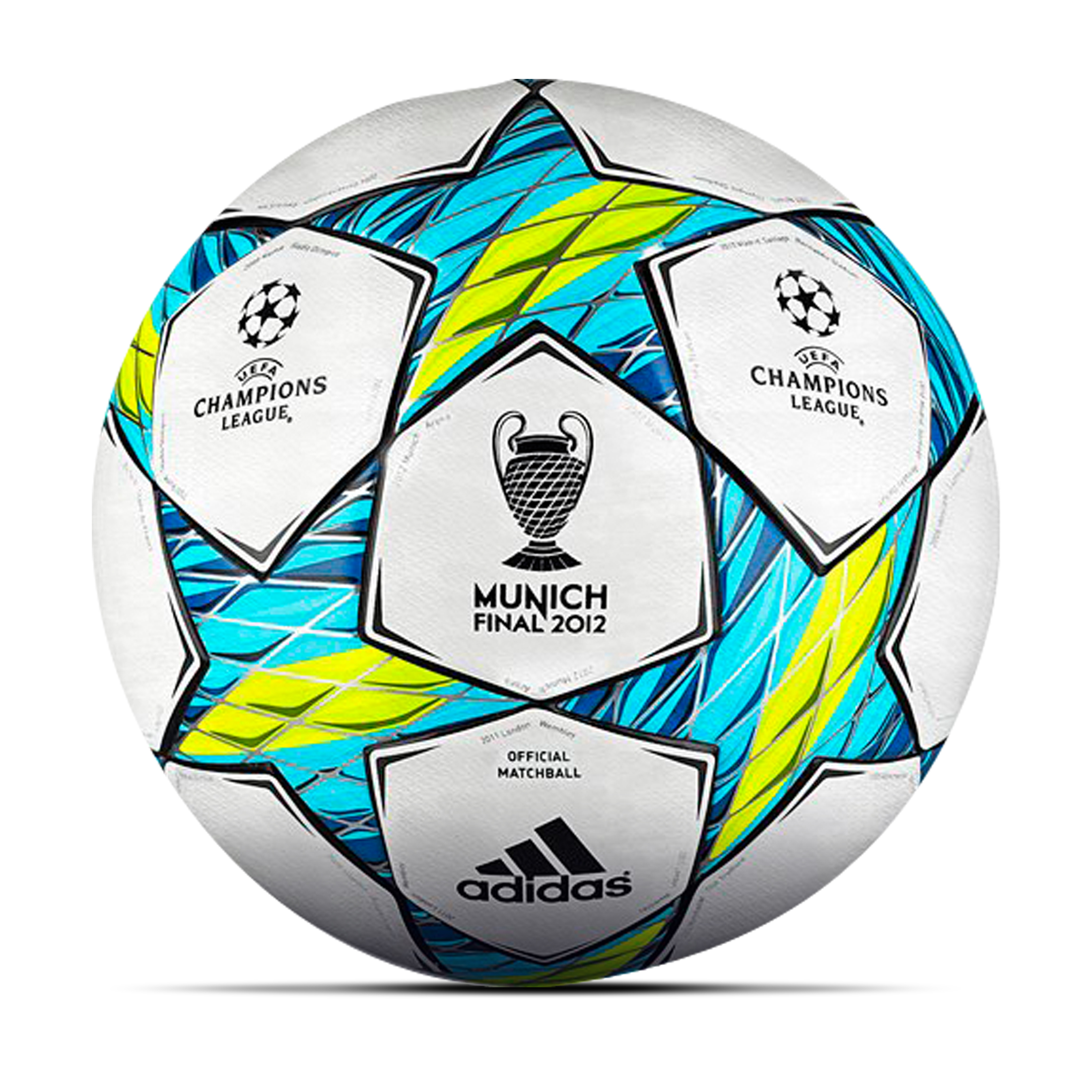 adidas UEFA Champions League Final 11 Munich Top Train Football - White/Slime/Super Cyan S12/Dark Indigo