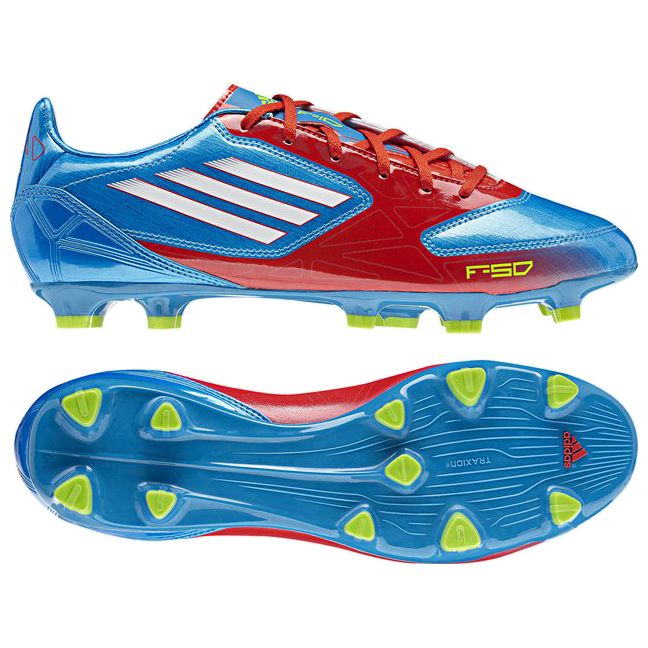 adidas F10 TRX Firm Ground Football Boots - Prime Blue S12 / White / Core Energy S12.