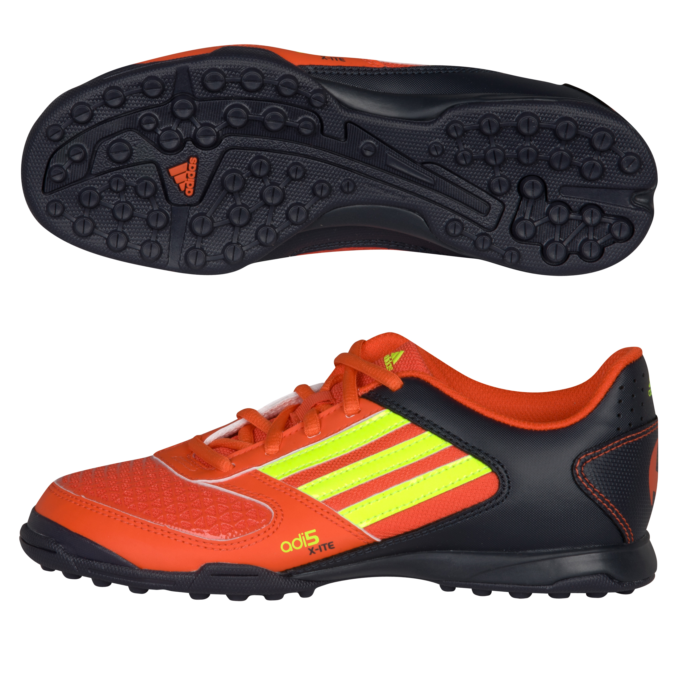 adidas adi5 X ite Astro Turf Trainers Kids High Energy S12 ~ Electricity ~ Phantom