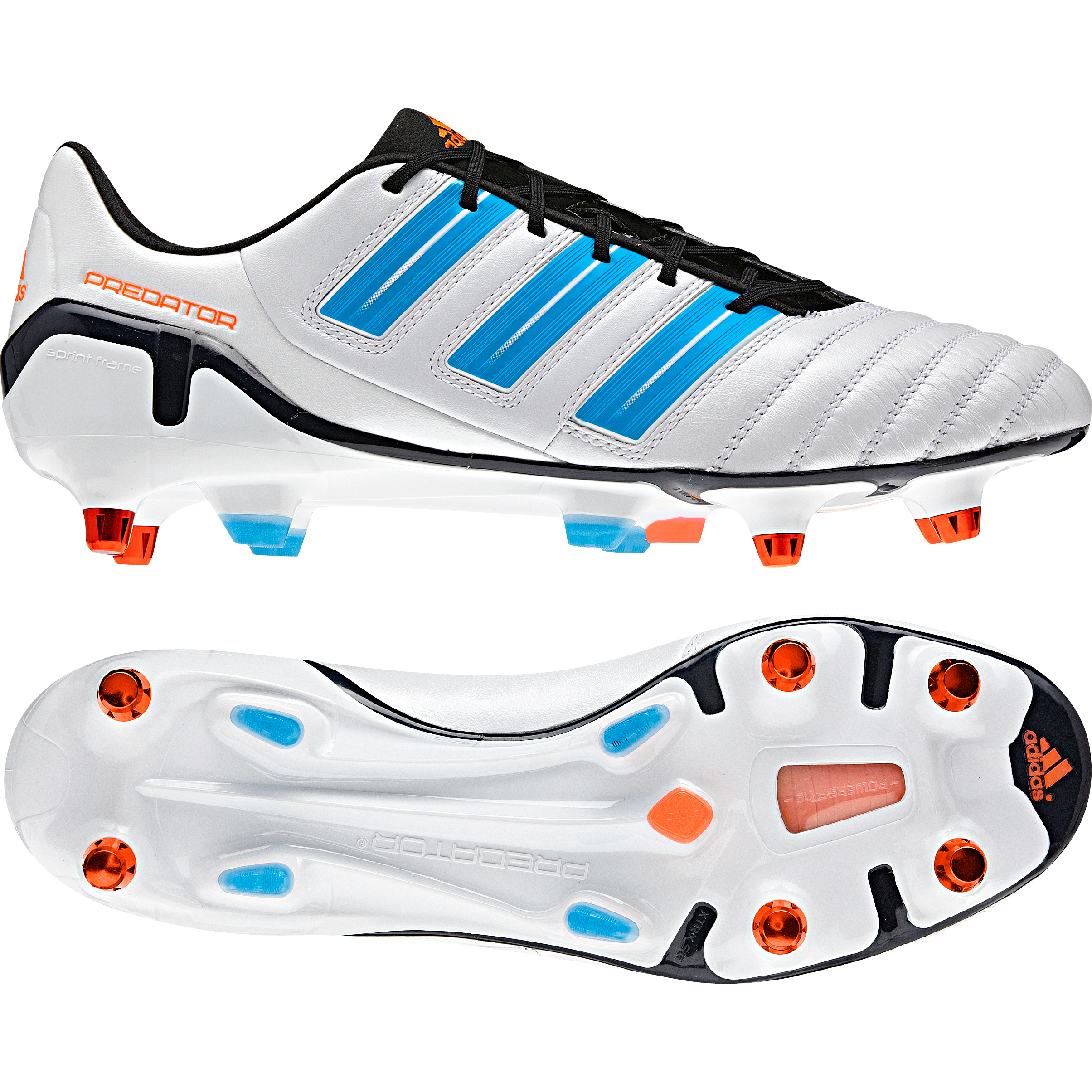 adidas adipower Predator X TRX Soft Ground Football Boots - Predator Run Wht Met. / Pred Sharp Blue 