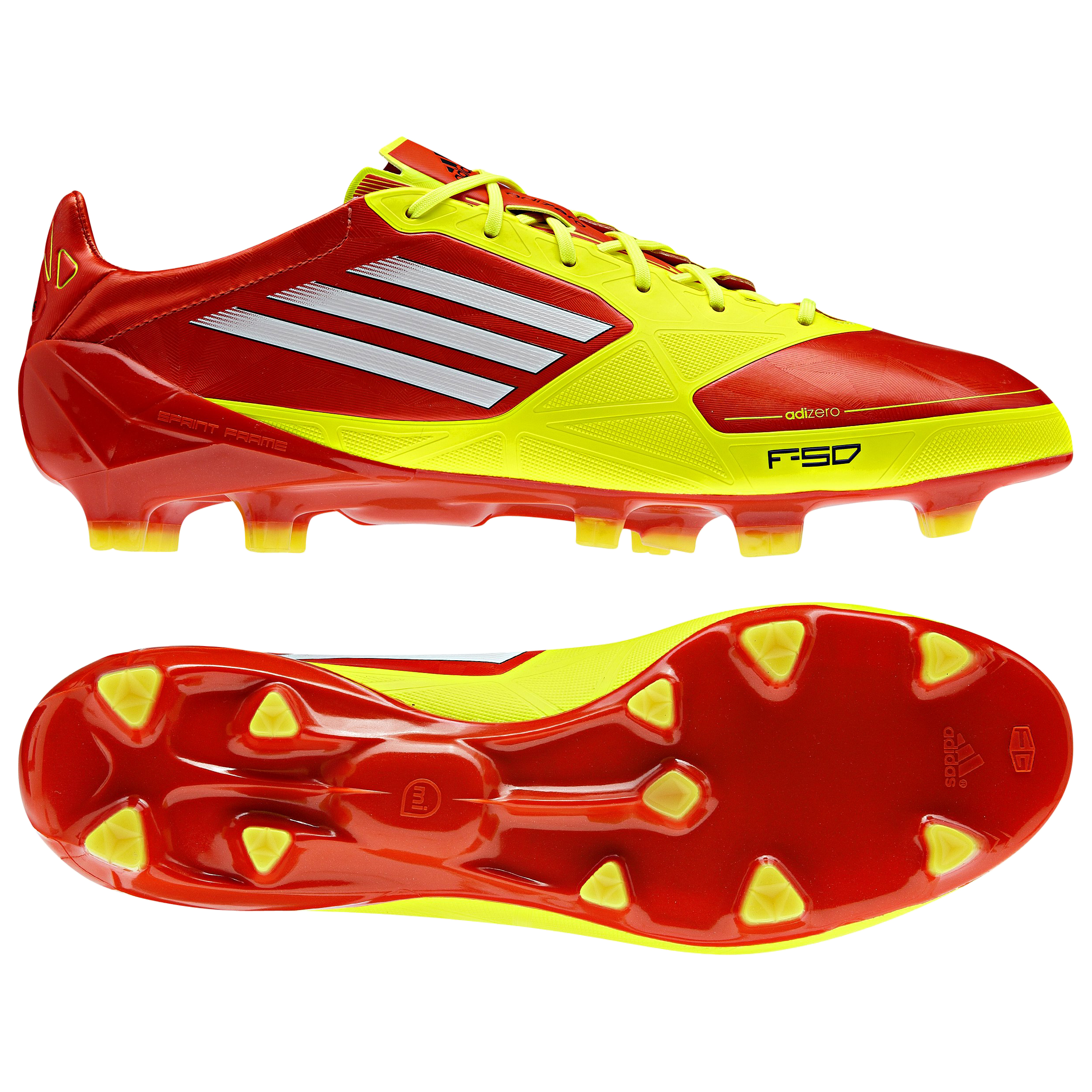 adidas F50 adizero TRX Firm Ground Synthetic Football Boots - High Energy S12/White/Electricity.