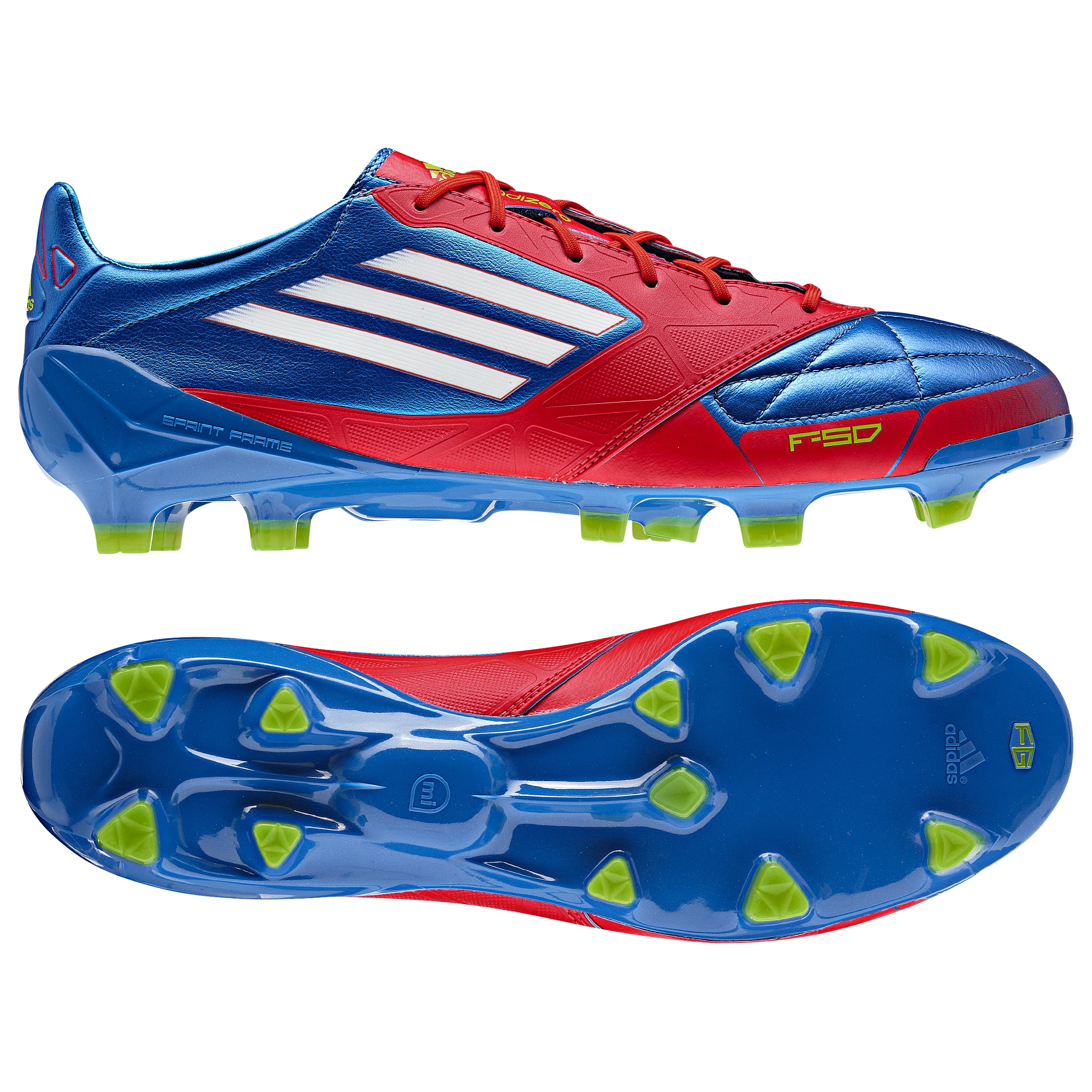 adidas F50 adizero TRX Firm Ground Leather Football Boots - Prime Blue S12/White/Core Energy S12.