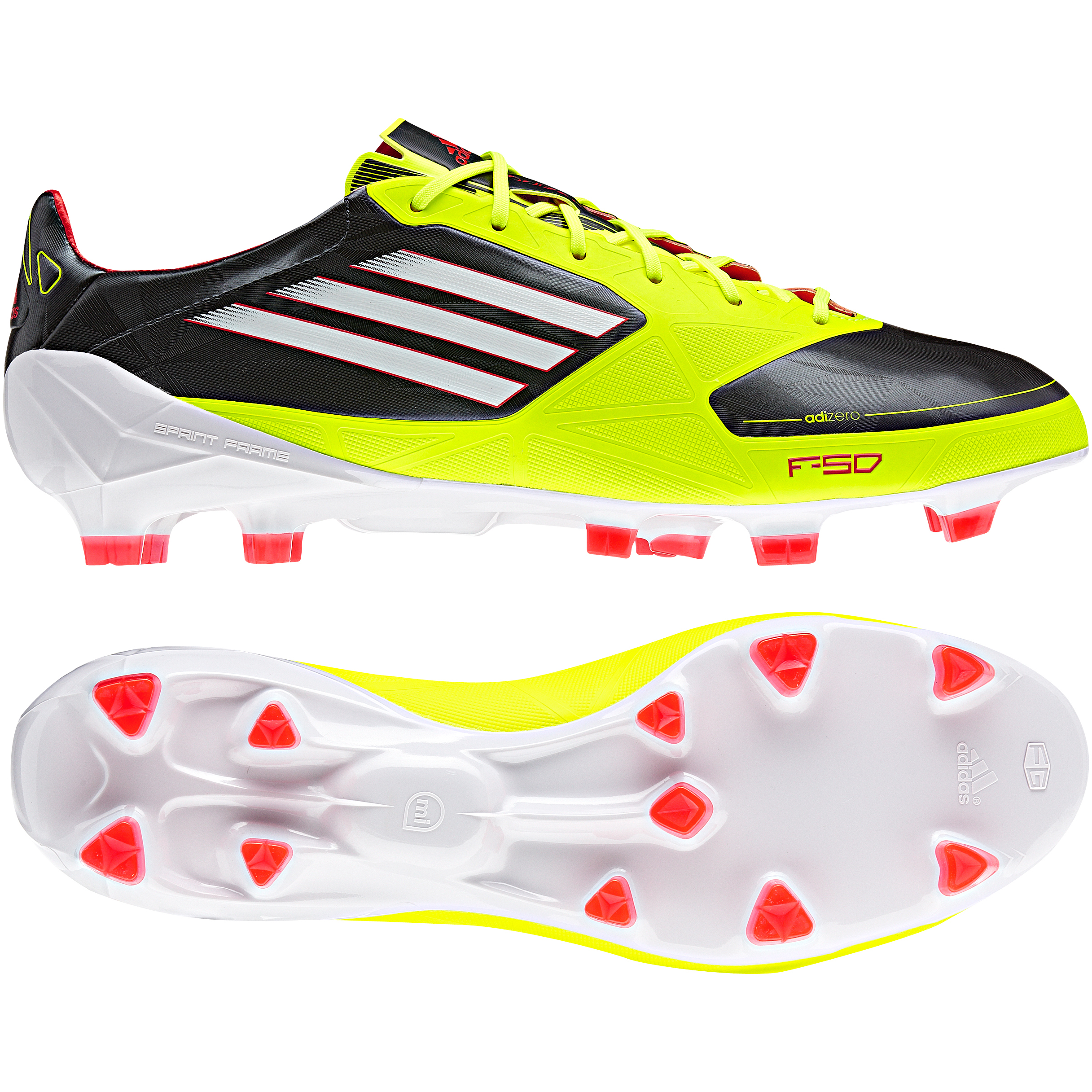adidas F50 adizero TRX Firm Ground Synthetic Football Boots - Phantom / Electricity / High Energy S1