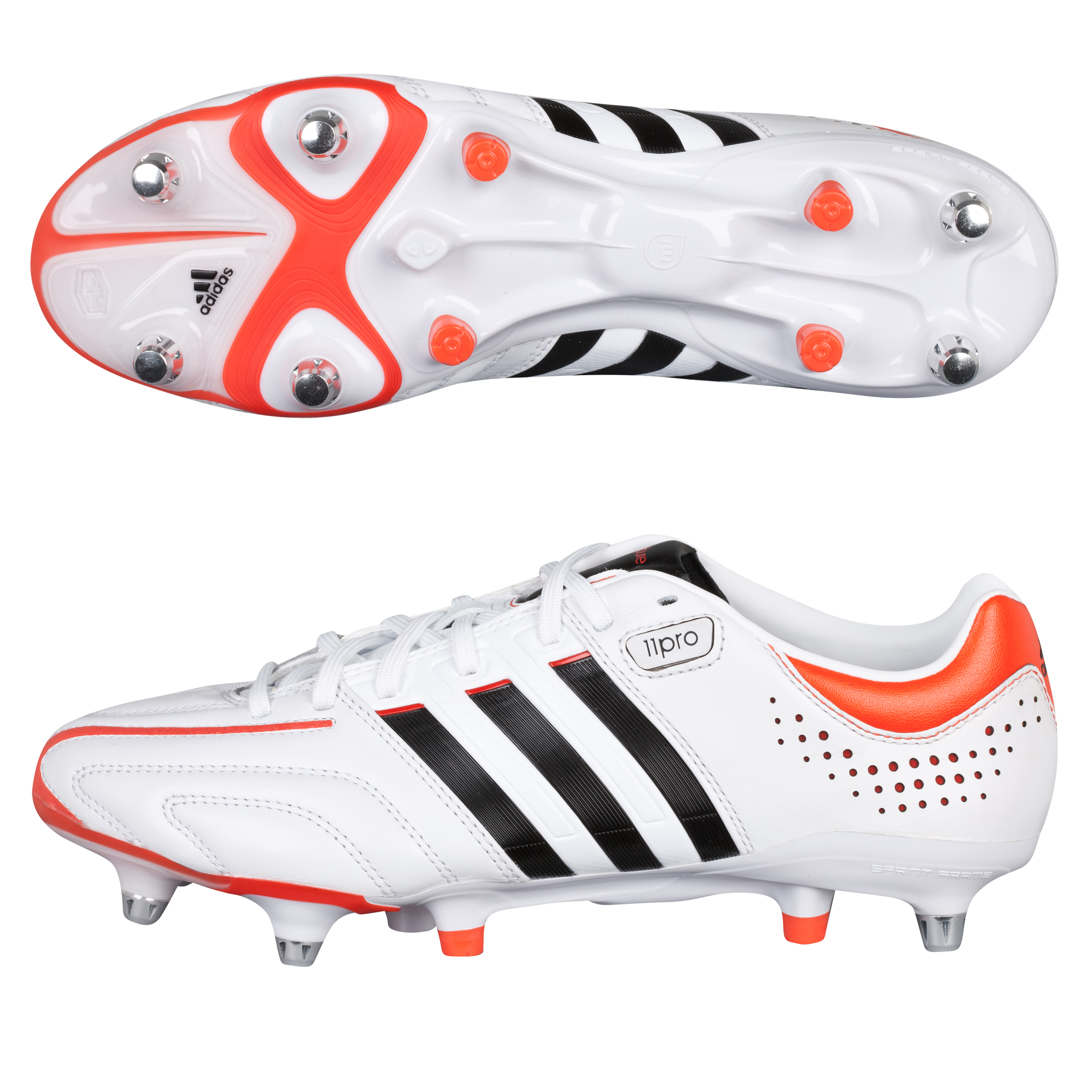 adidas adipure 11Pro XTRX Soft Ground Football Boots - Running White/Black 1/High Energy S12.
