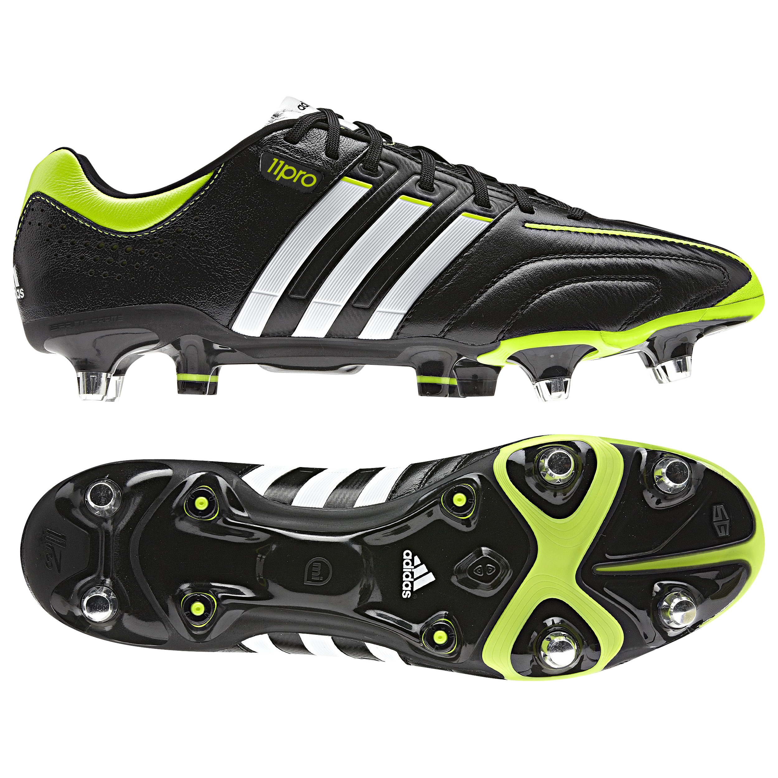 adidas adipure 11Pro XTRX Soft Ground Football Boots - Black 1/Running White/Slime