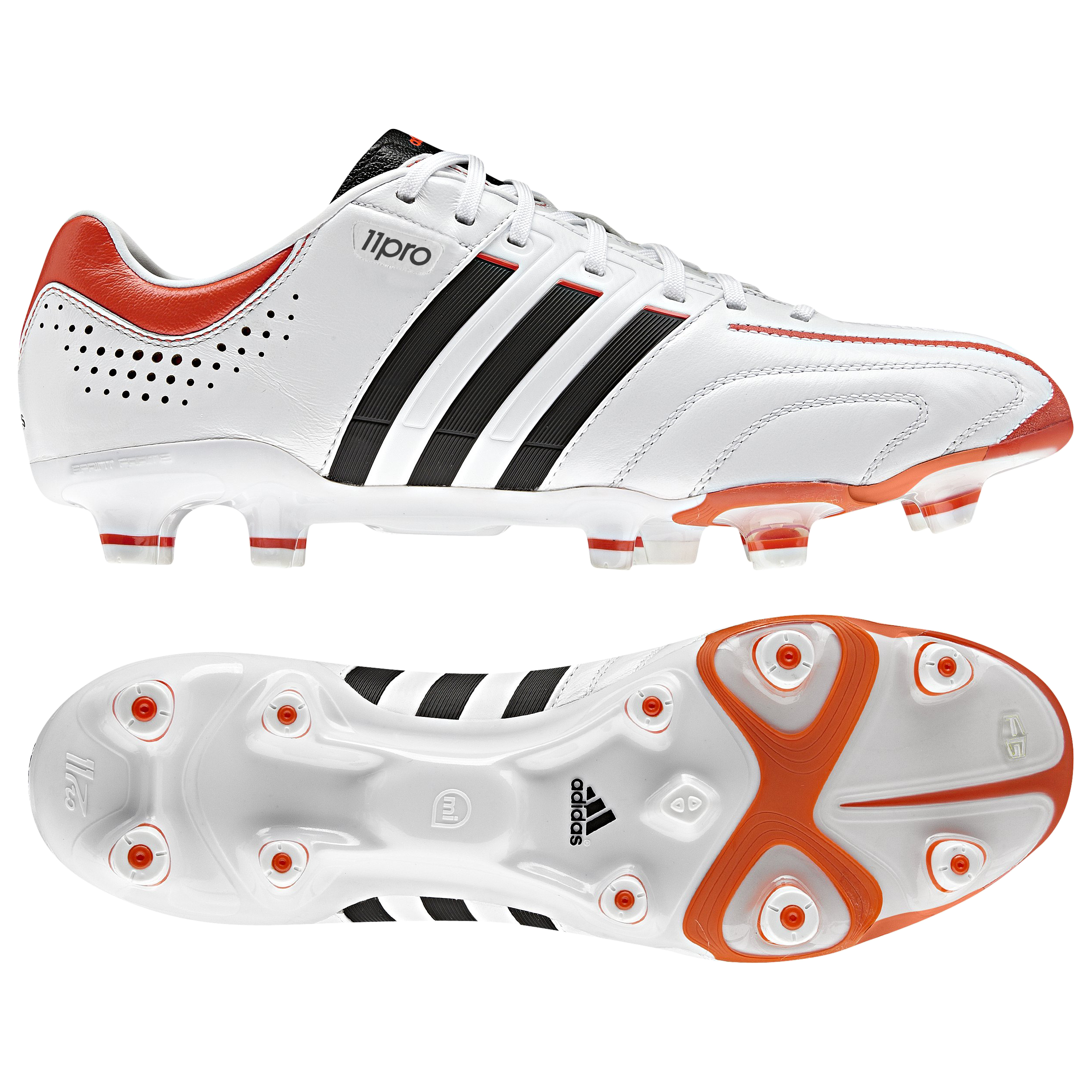 adidas adipure 11Pro XTRX Firm Ground Football Boots - Running White/Black 1/High Energy S12.