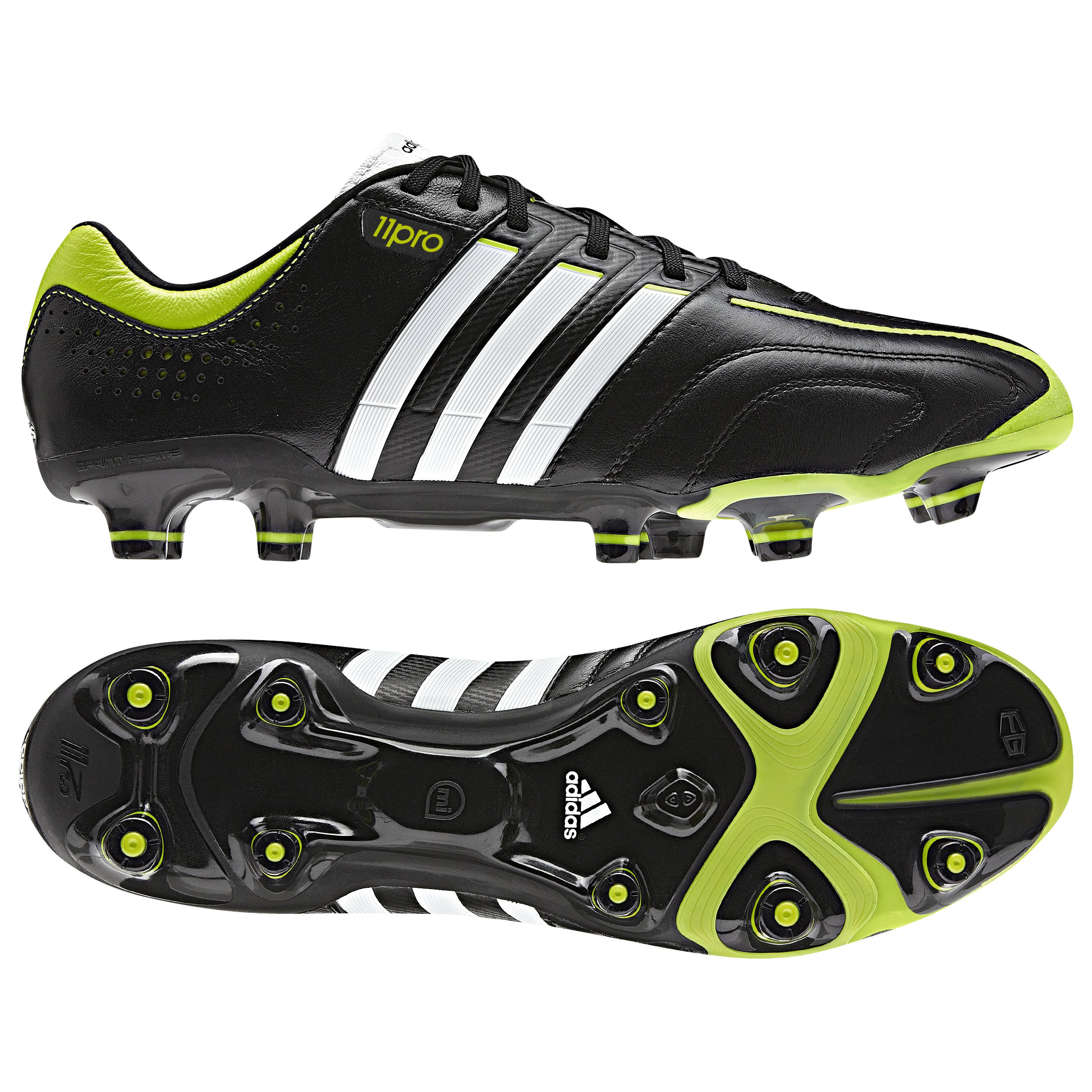 adidas adipure 11Pro XTRX Firm Ground Football Boots - Black 1/Running White/Slime