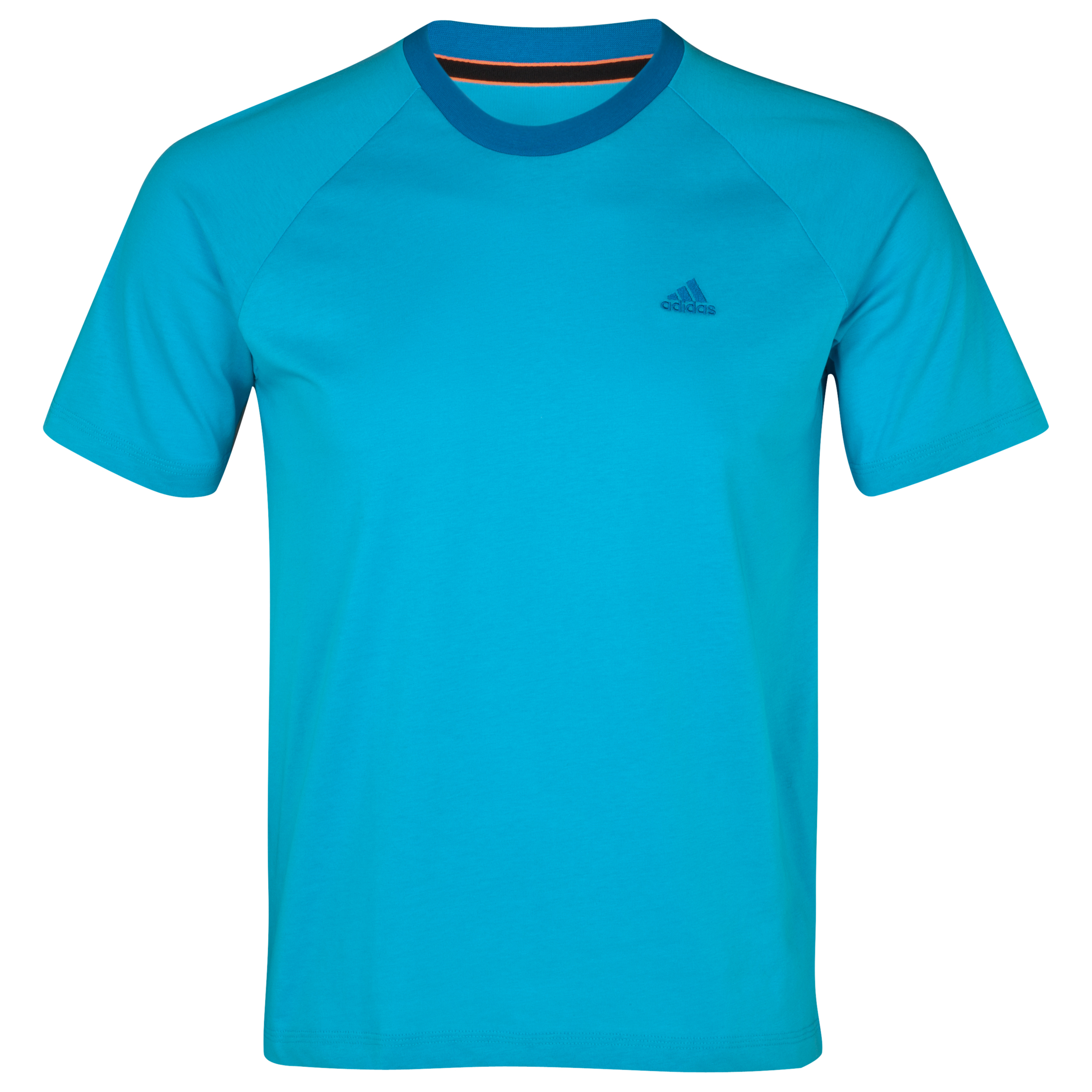 adidas Essentials Crew T Shirt Super Cyan S12