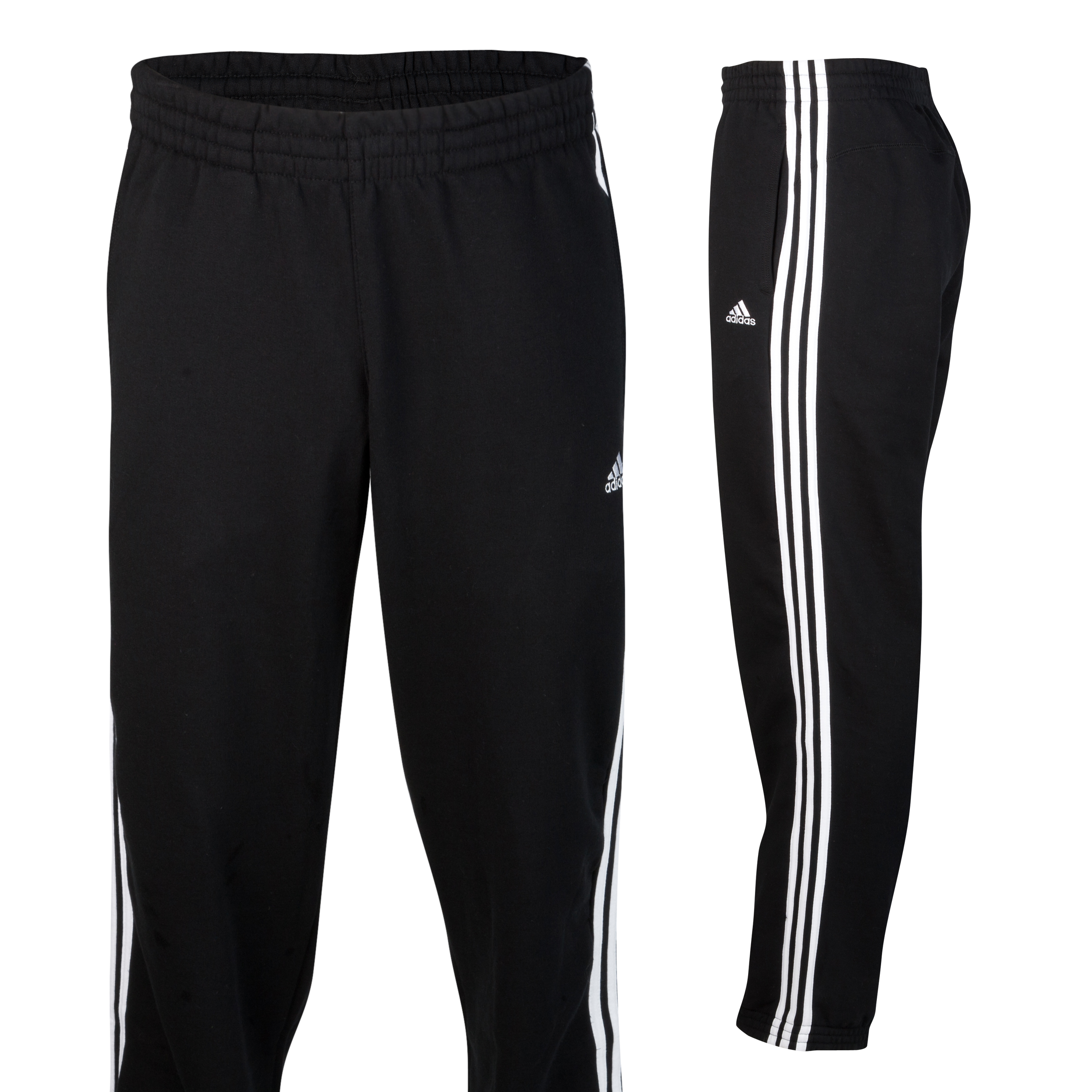 adidas Essentials 3 Stripe Sweat Pant - Black/White