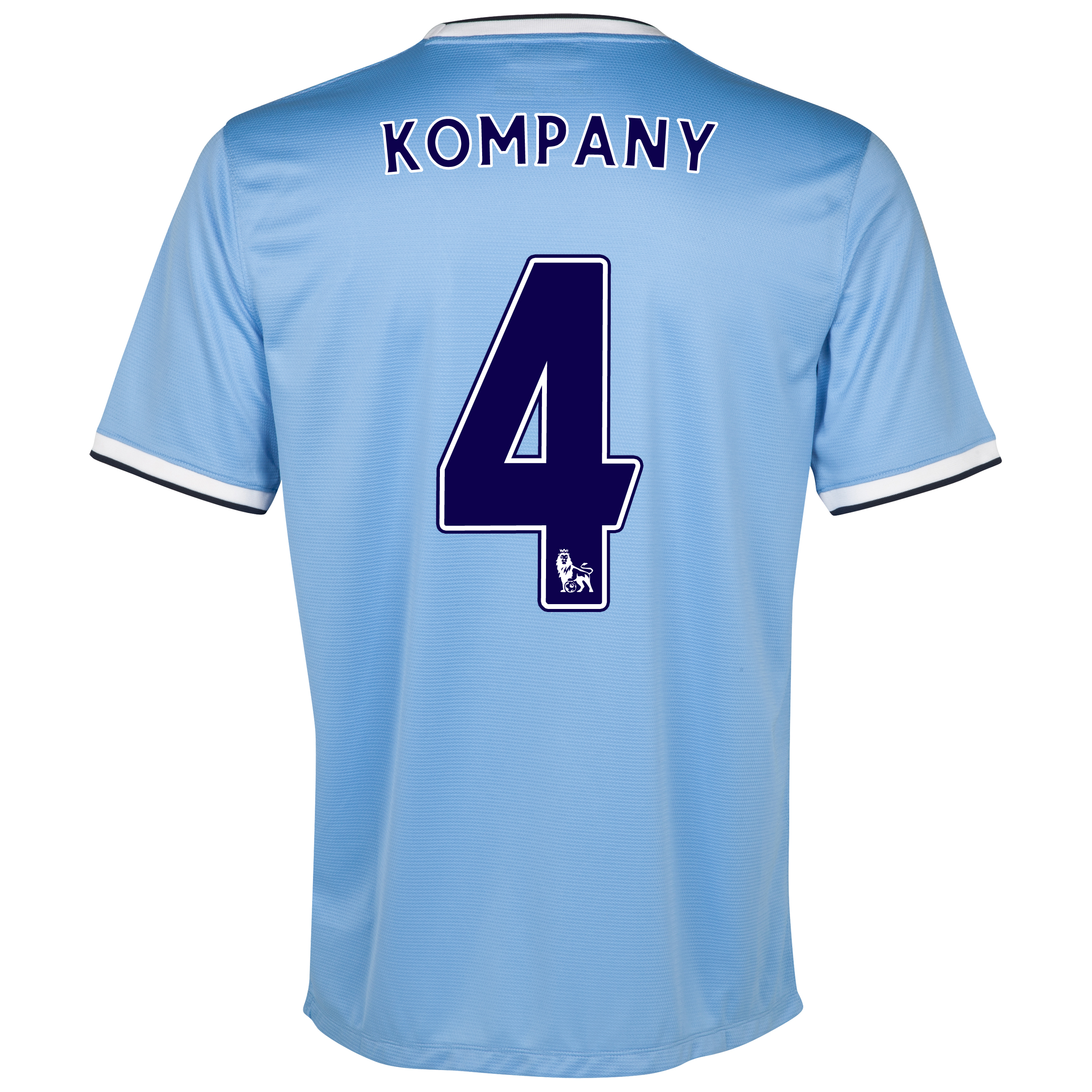 Manchester City Home Shirt 2013/14 with Kompany 4 printing