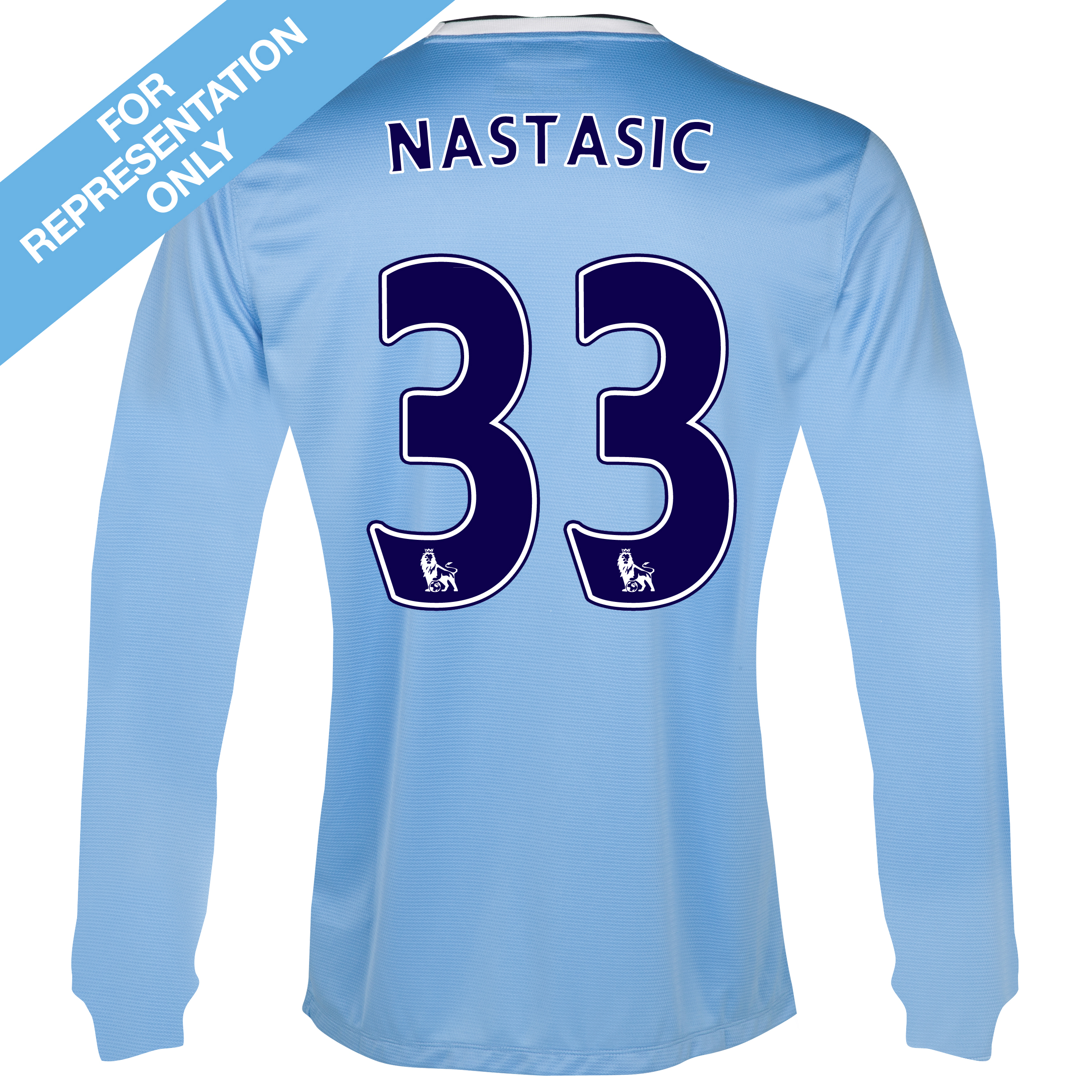 Manchester City Home Shirt 2013/14 - Long Sleeved with Nastasic 33 printing