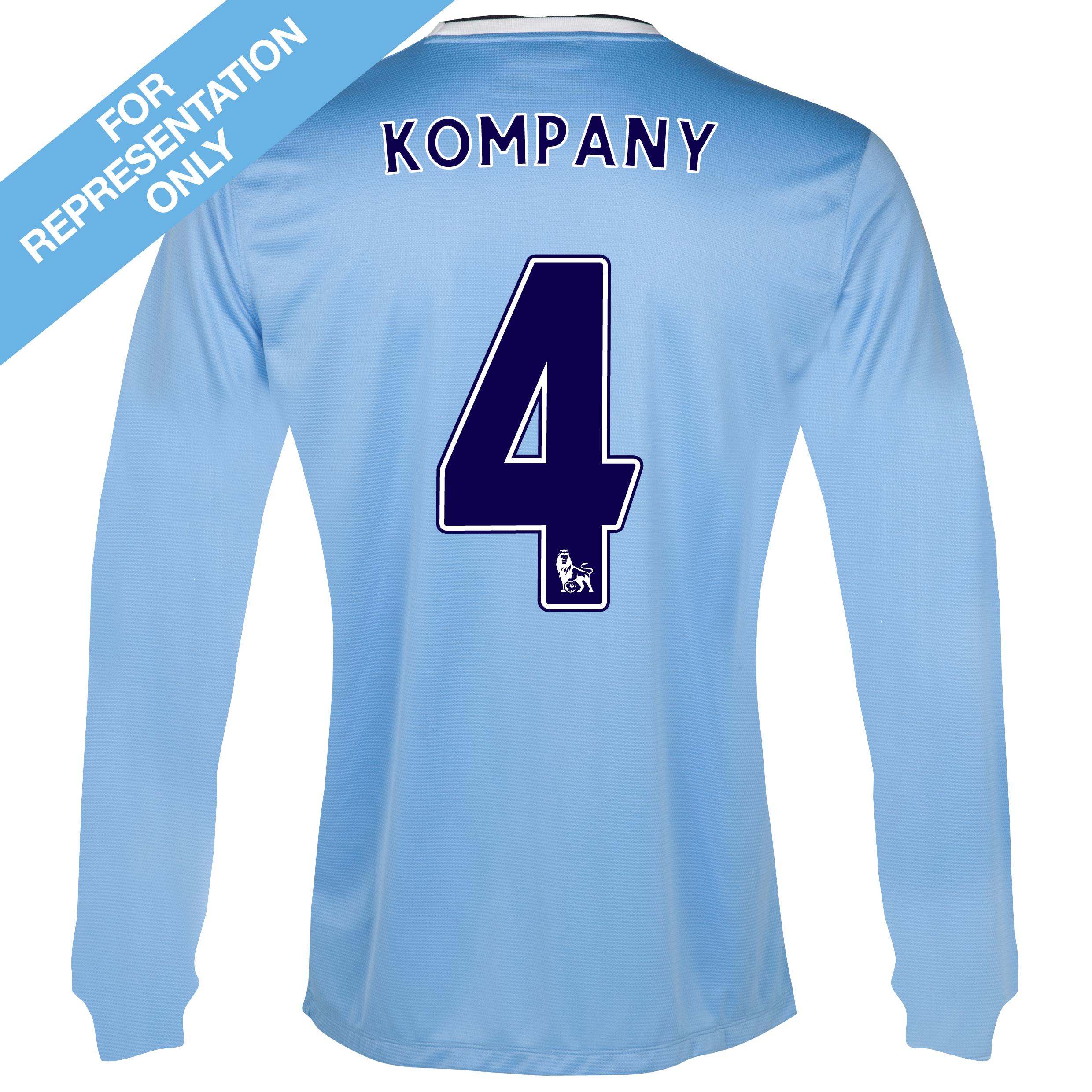 Manchester City Home Shirt 2013/14 - Long Sleeved - Junior with Kompany 4 printing