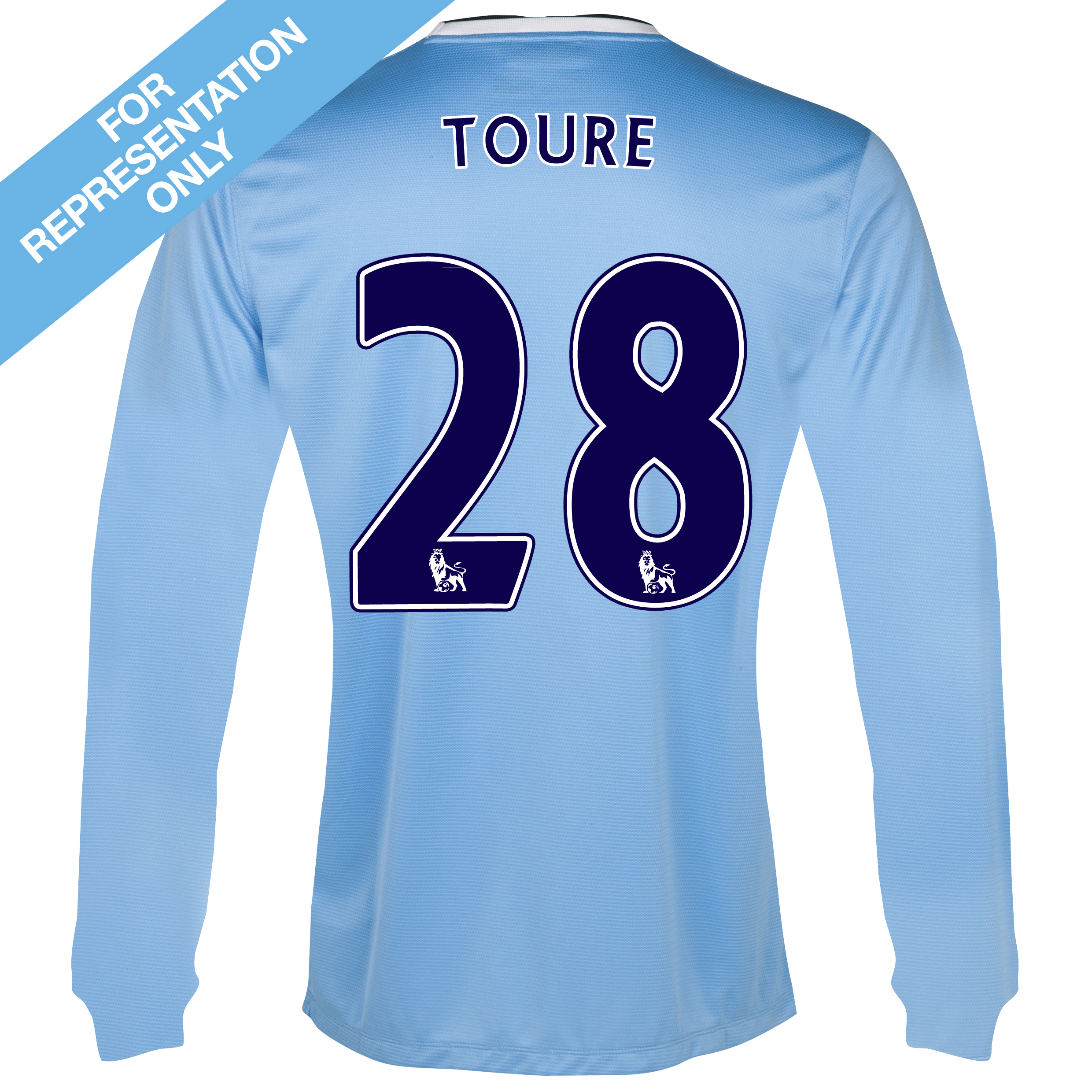 Manchester City Home Shirt 2013/14 - Long Sleeved - Junior with Toure 28 printing