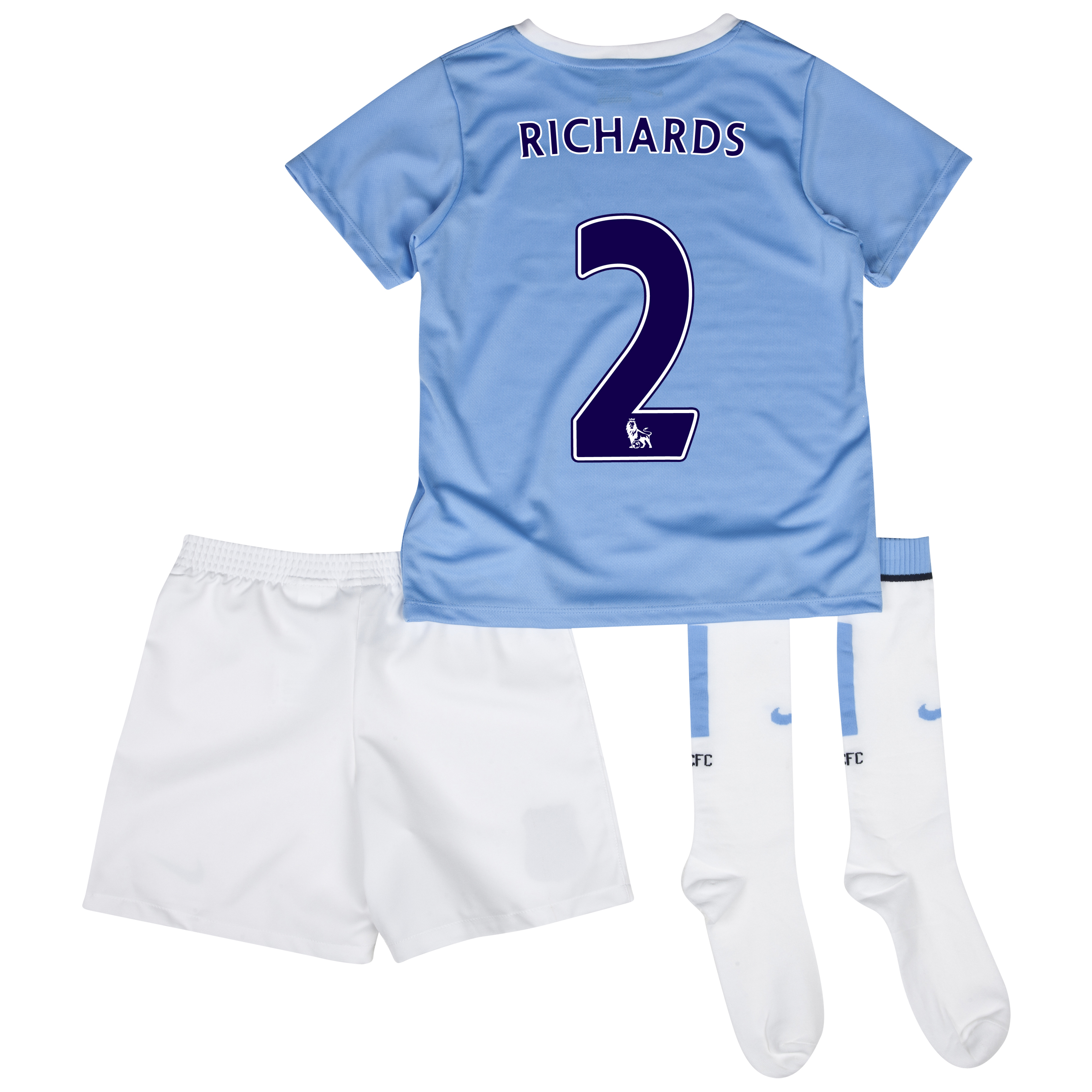 Manchester City Home Little Boys Kit 2013/14 with Richards 2 printing