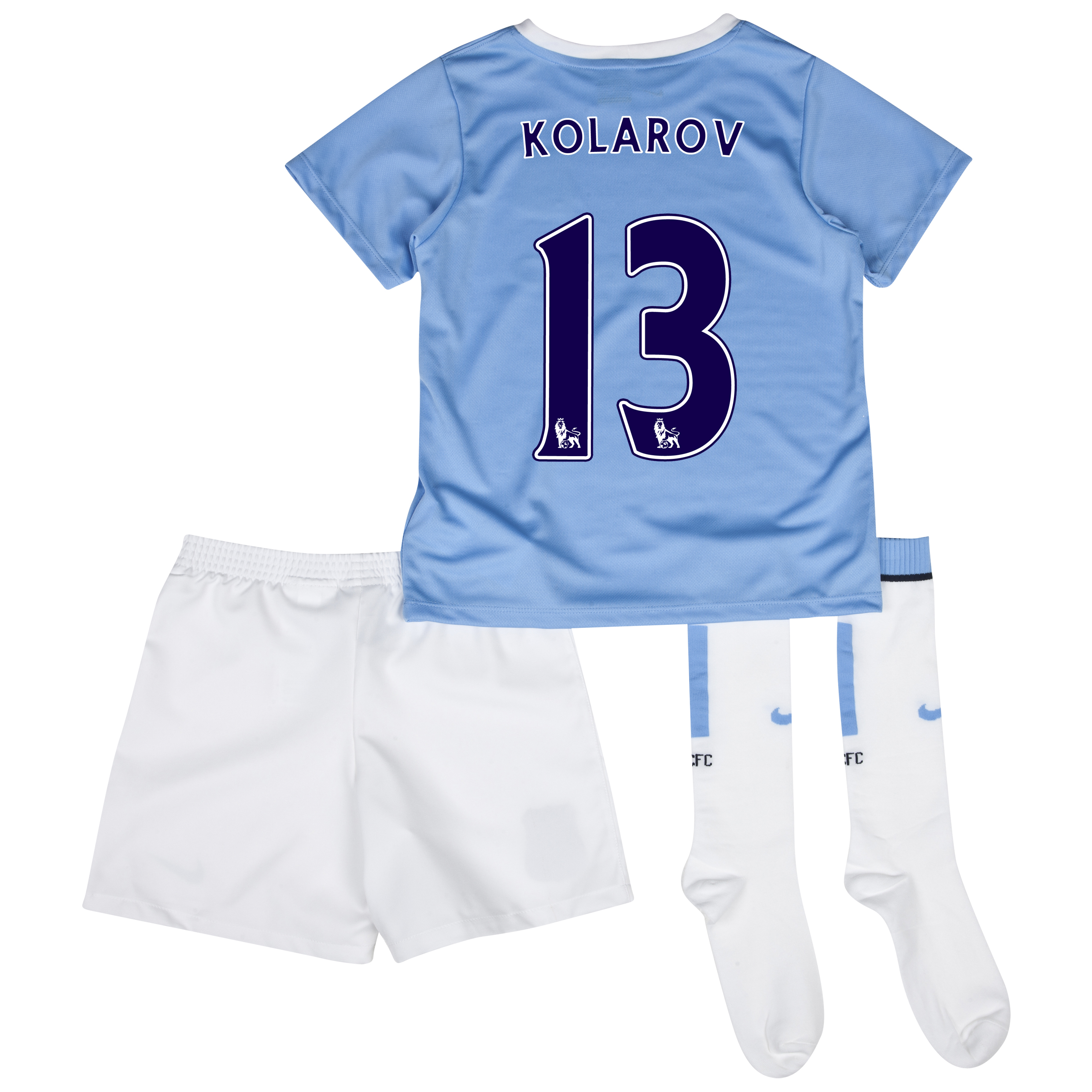 Manchester City Home Little Boys Kit 2013/14 with Kolarov 13 printing
