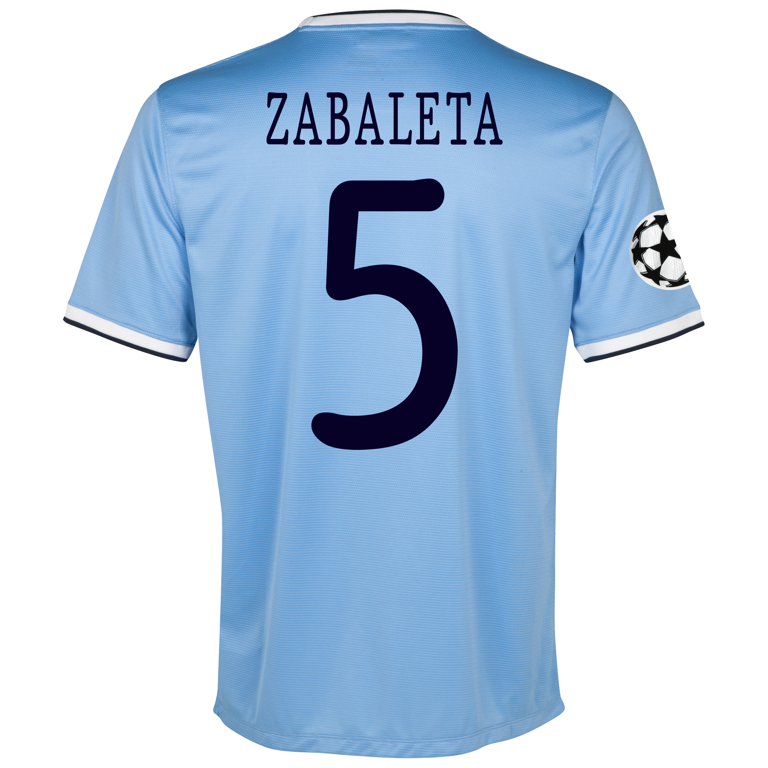 Manchester City UEFA Champions League Home Shirt 2013/14 with Zabaleta 5 printing