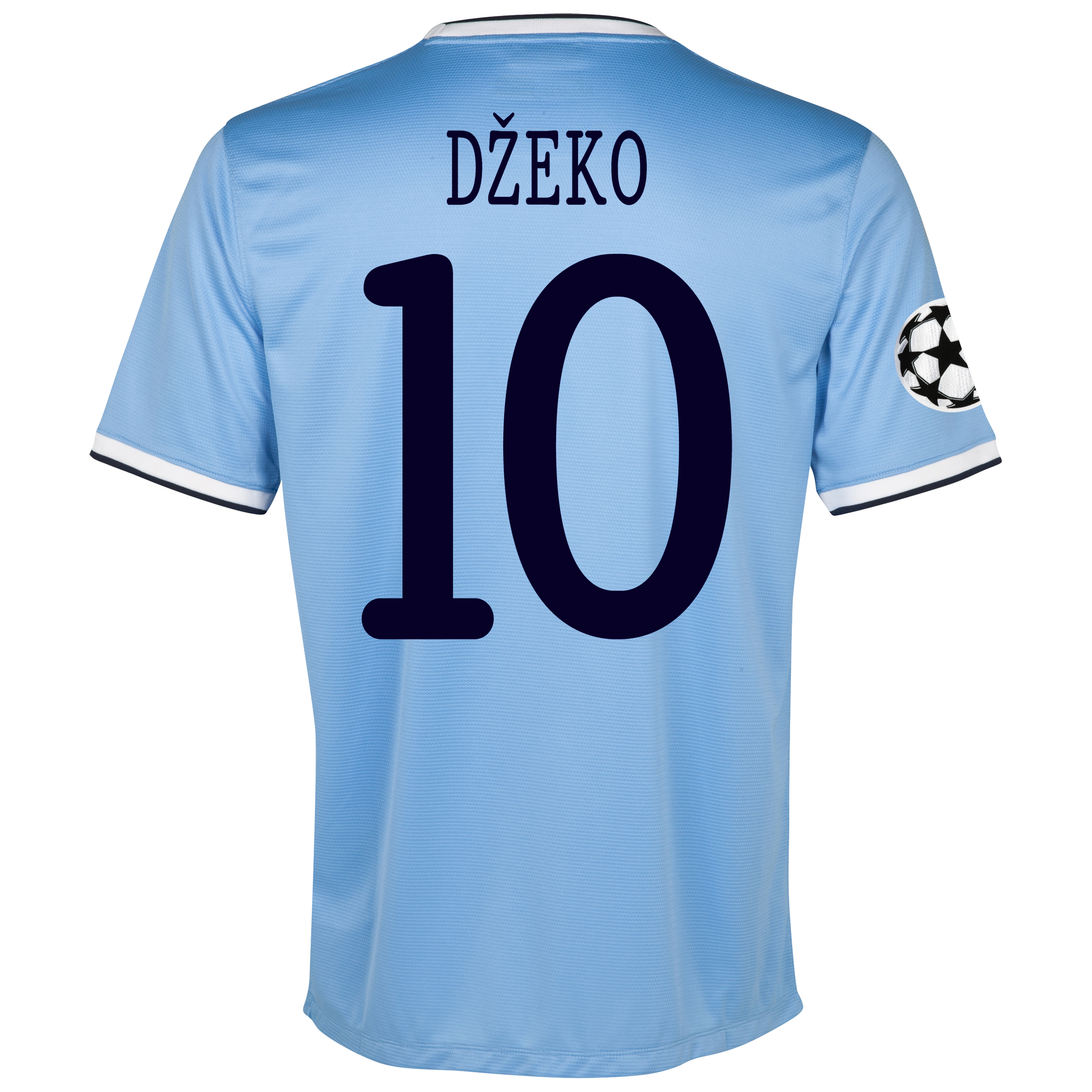 Manchester City UEFA Champions League Home Shirt 2013/14 with Dzeko 10 printing