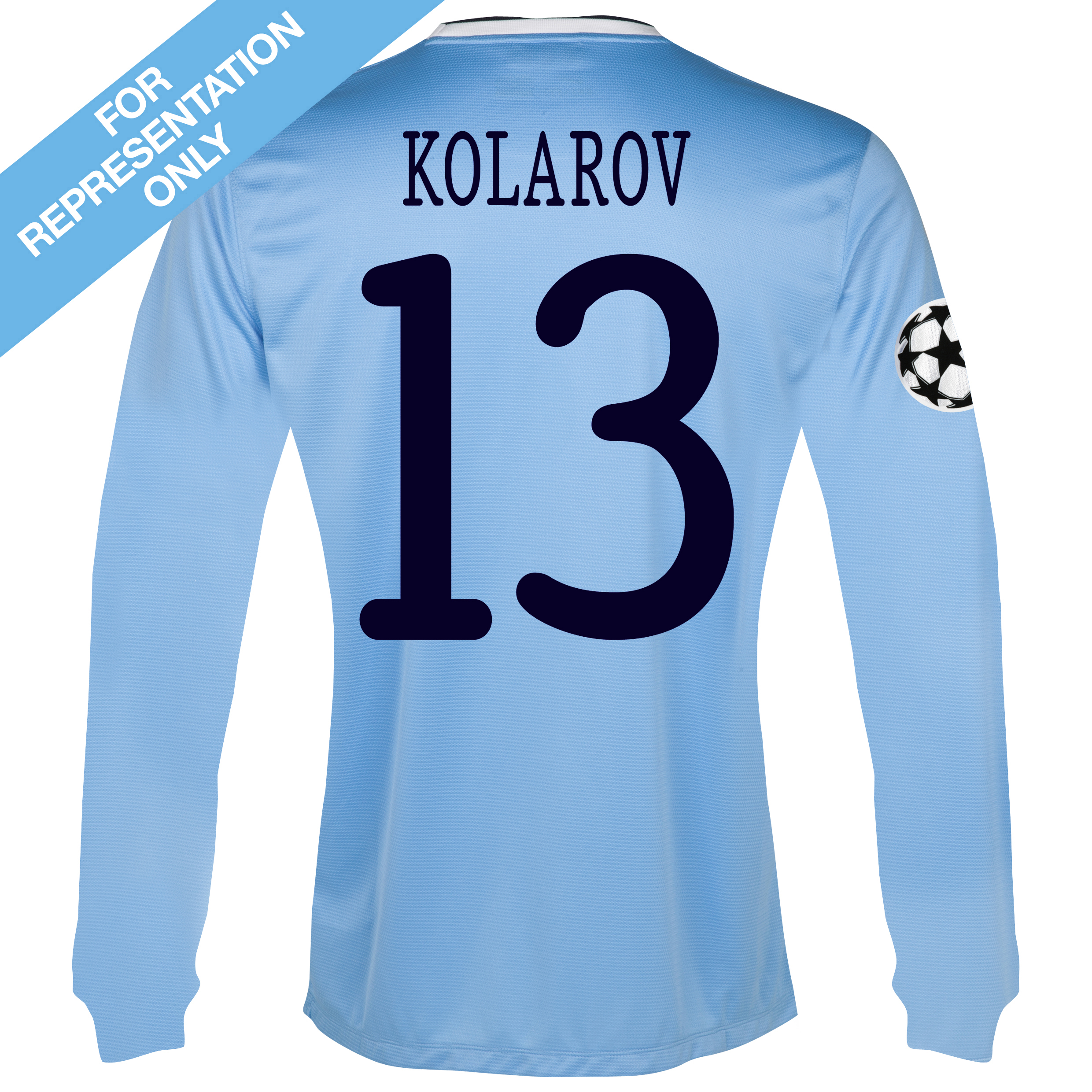 Manchester City Home Shirt 2013/14 - Long Sleeved with Kolarov 13 printing