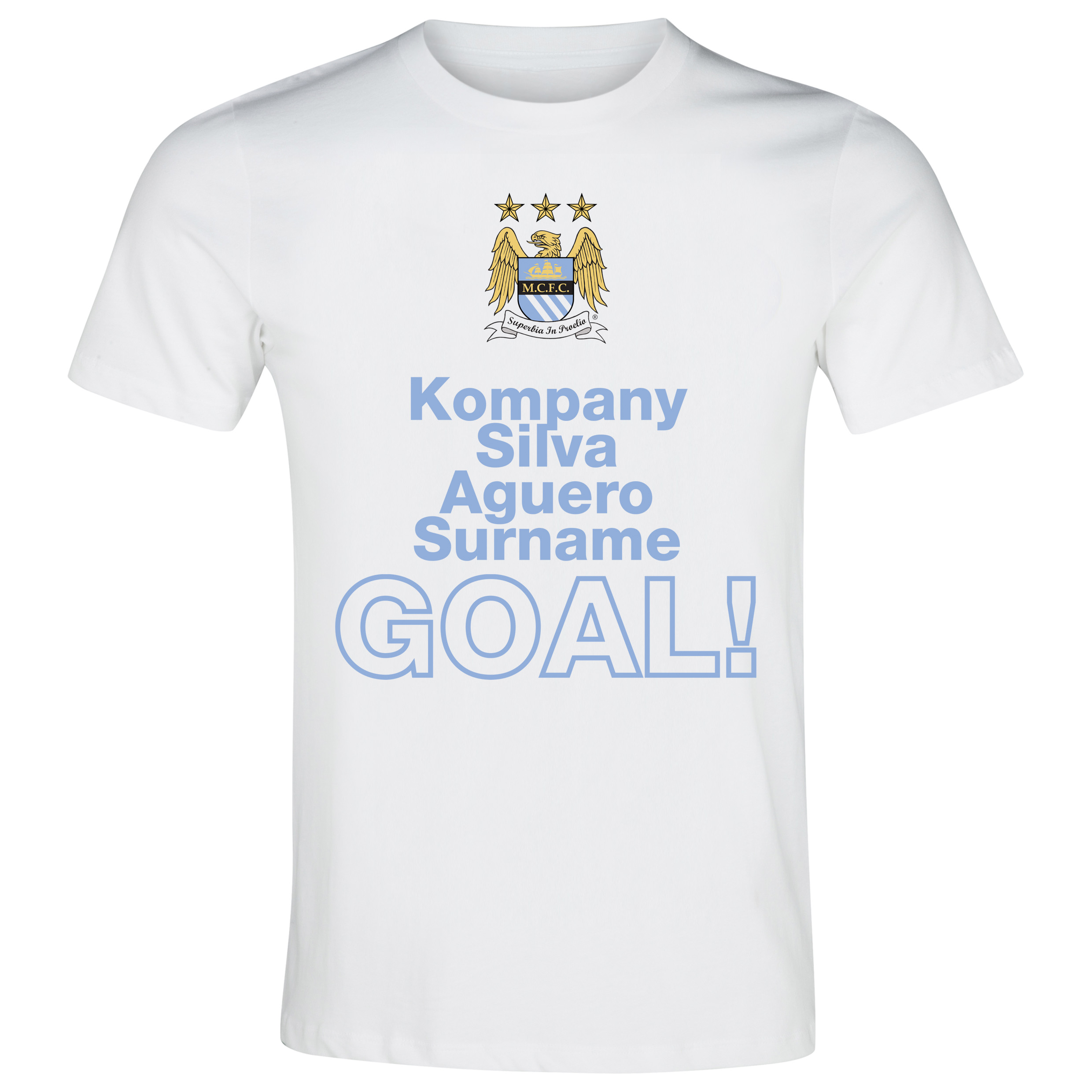 Manchester City Personalised Goal T-Shirt