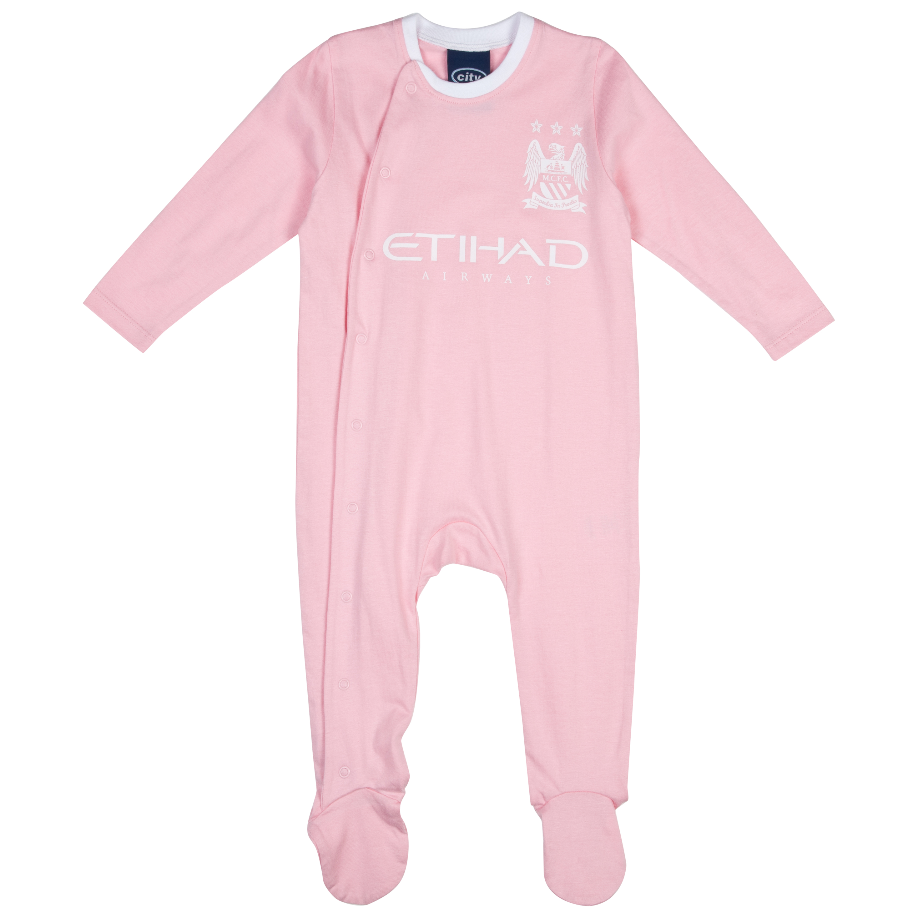 Manchester City 12/13 Kit Sleepsuit Pink/White Baby