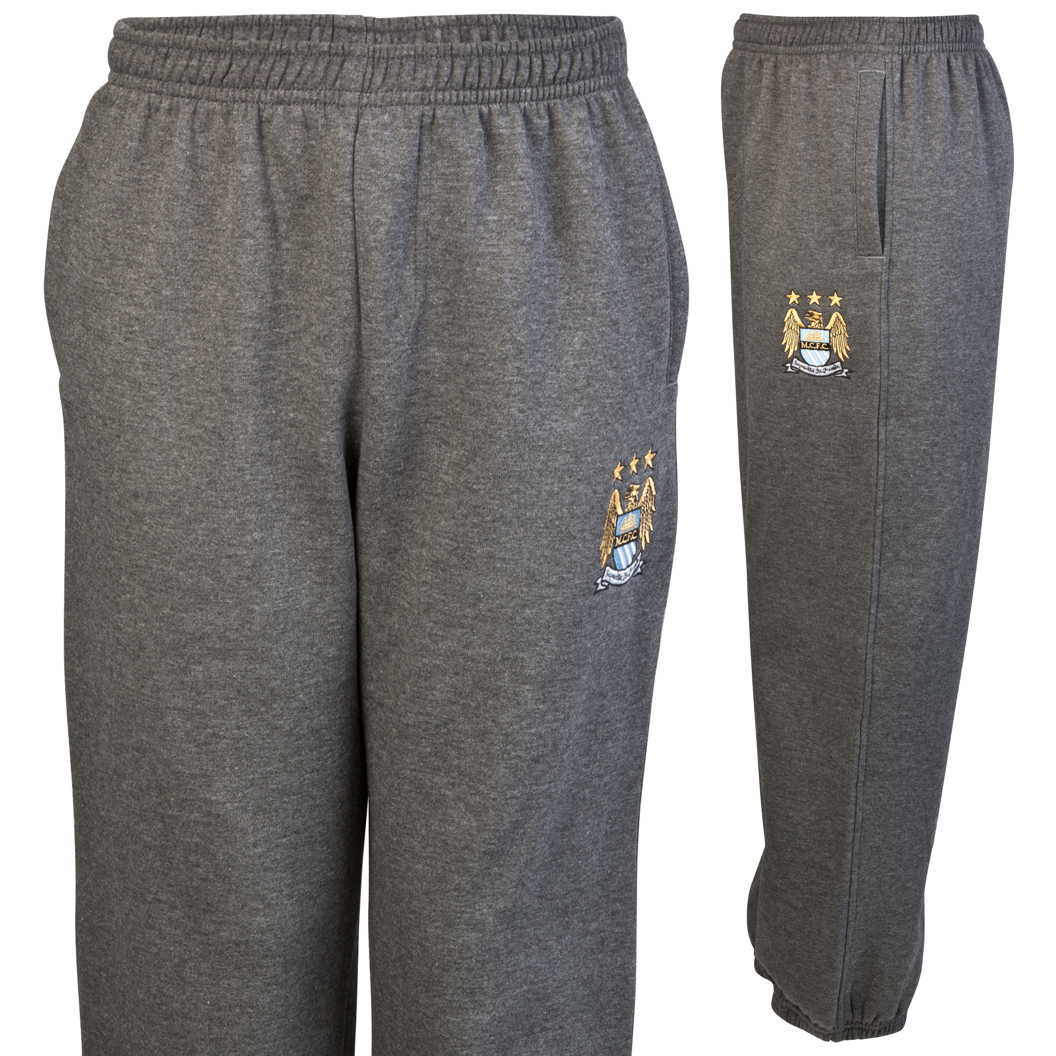 Manchester City Essential Jungle Jog Pants - Charcoal Marl - Older Boys