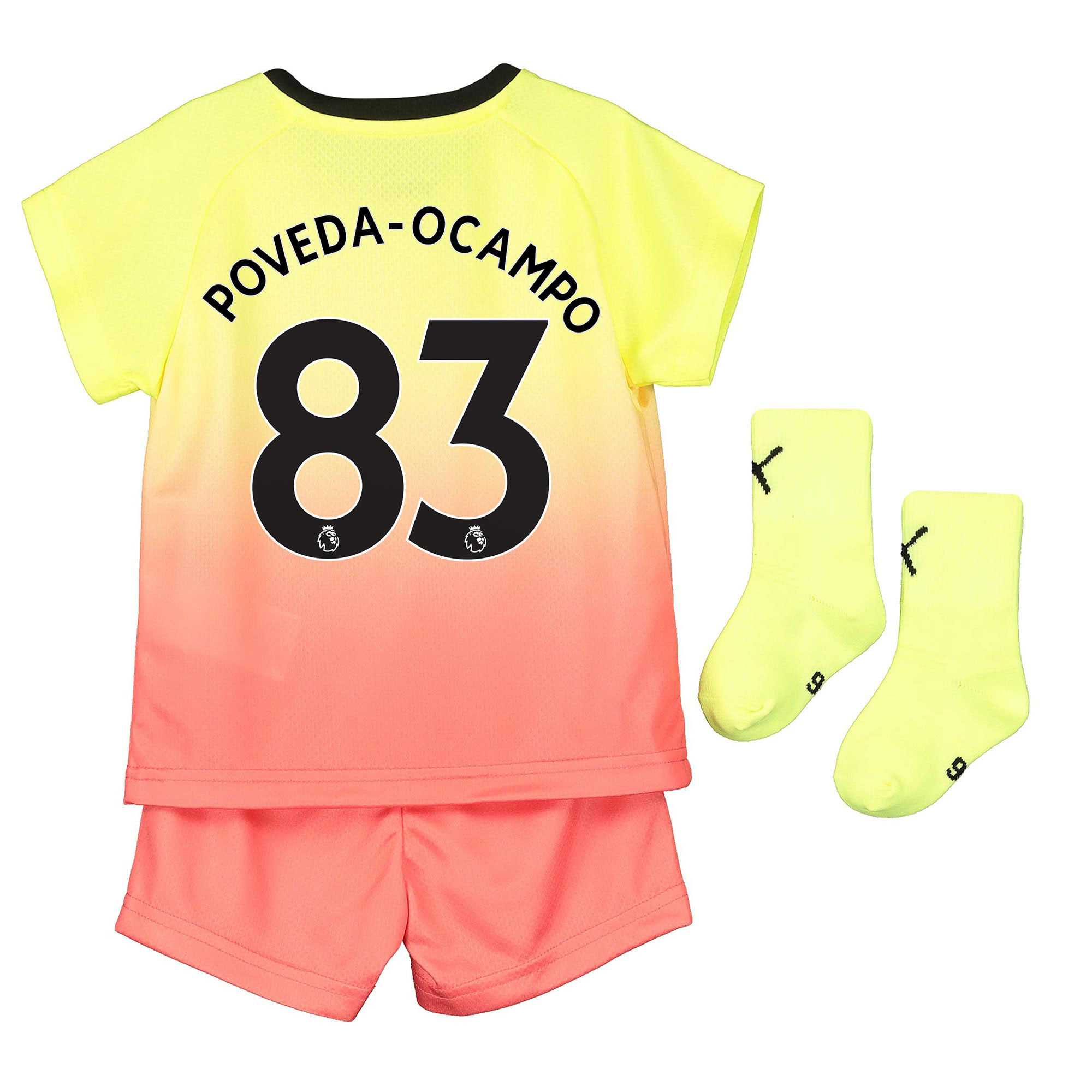 Manchester City Third Baby Kit 2019-20 with Poveda-Ocampo 83 printing