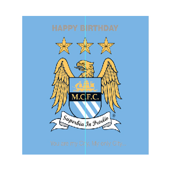 Manchester City Birthday Card -Adult