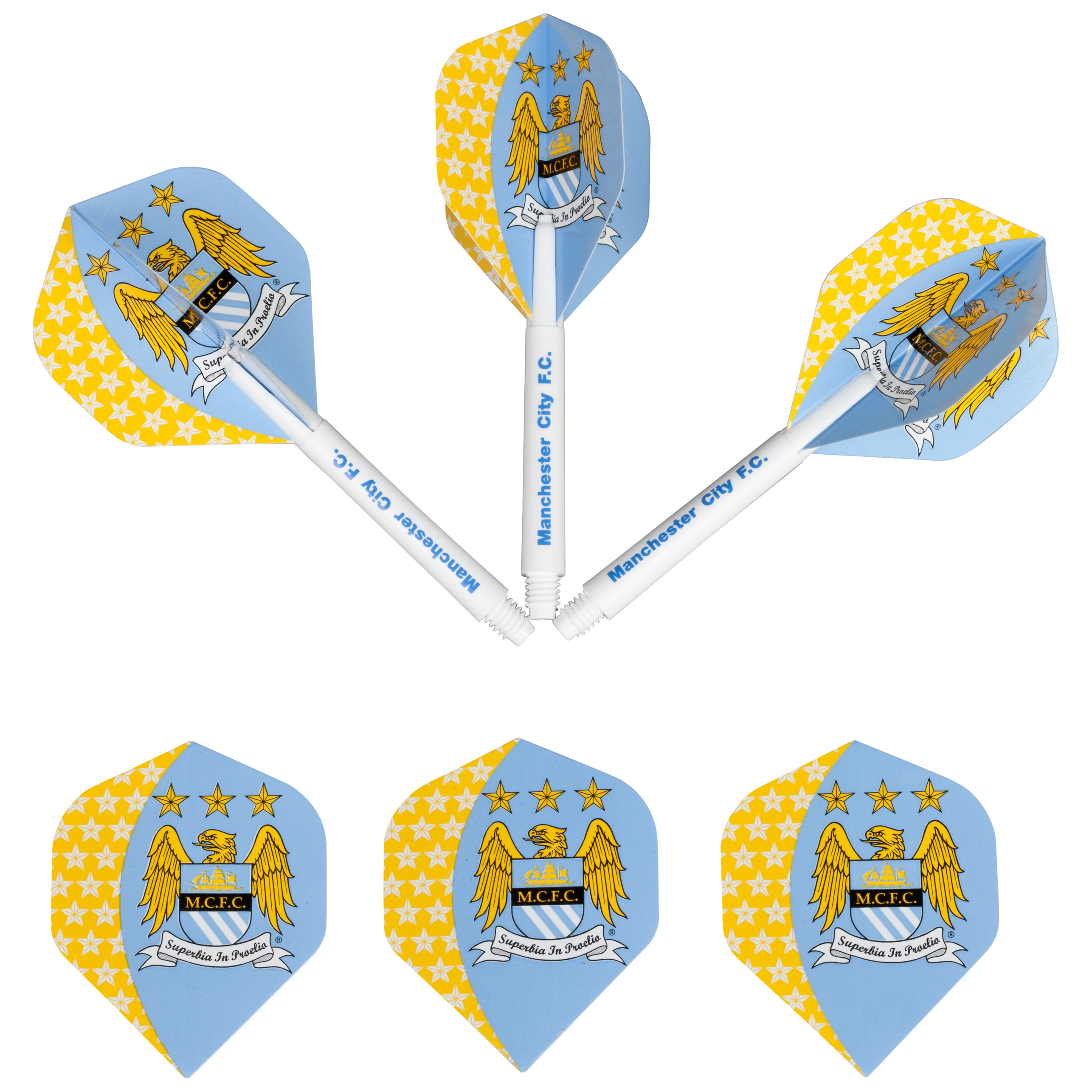 Manchester City Dart Flights and Cane Pack