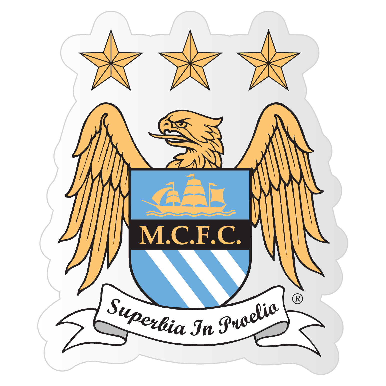 Manchester City Small Crest Car Sticker