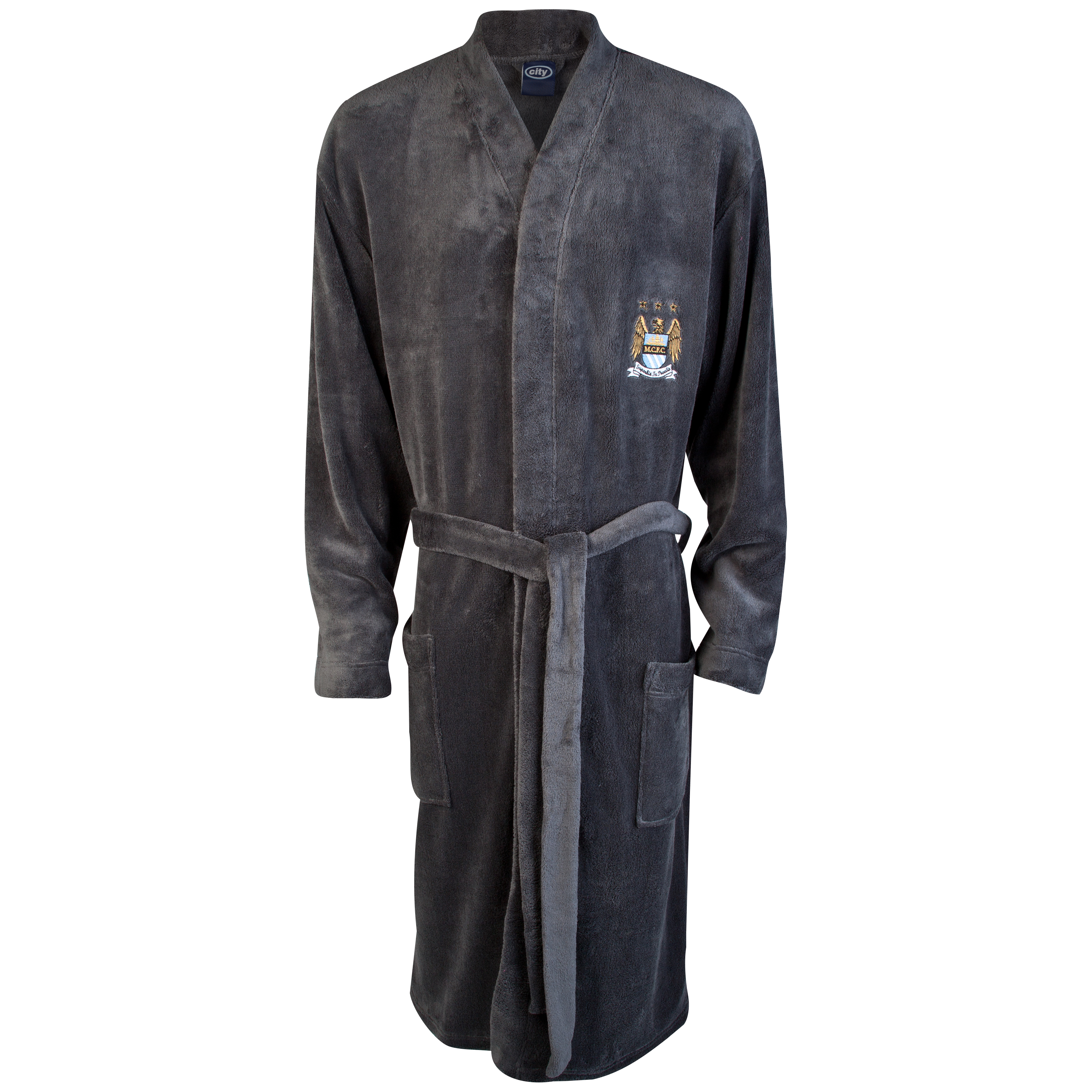 Manchester City Supersoft Robe-Charcoal